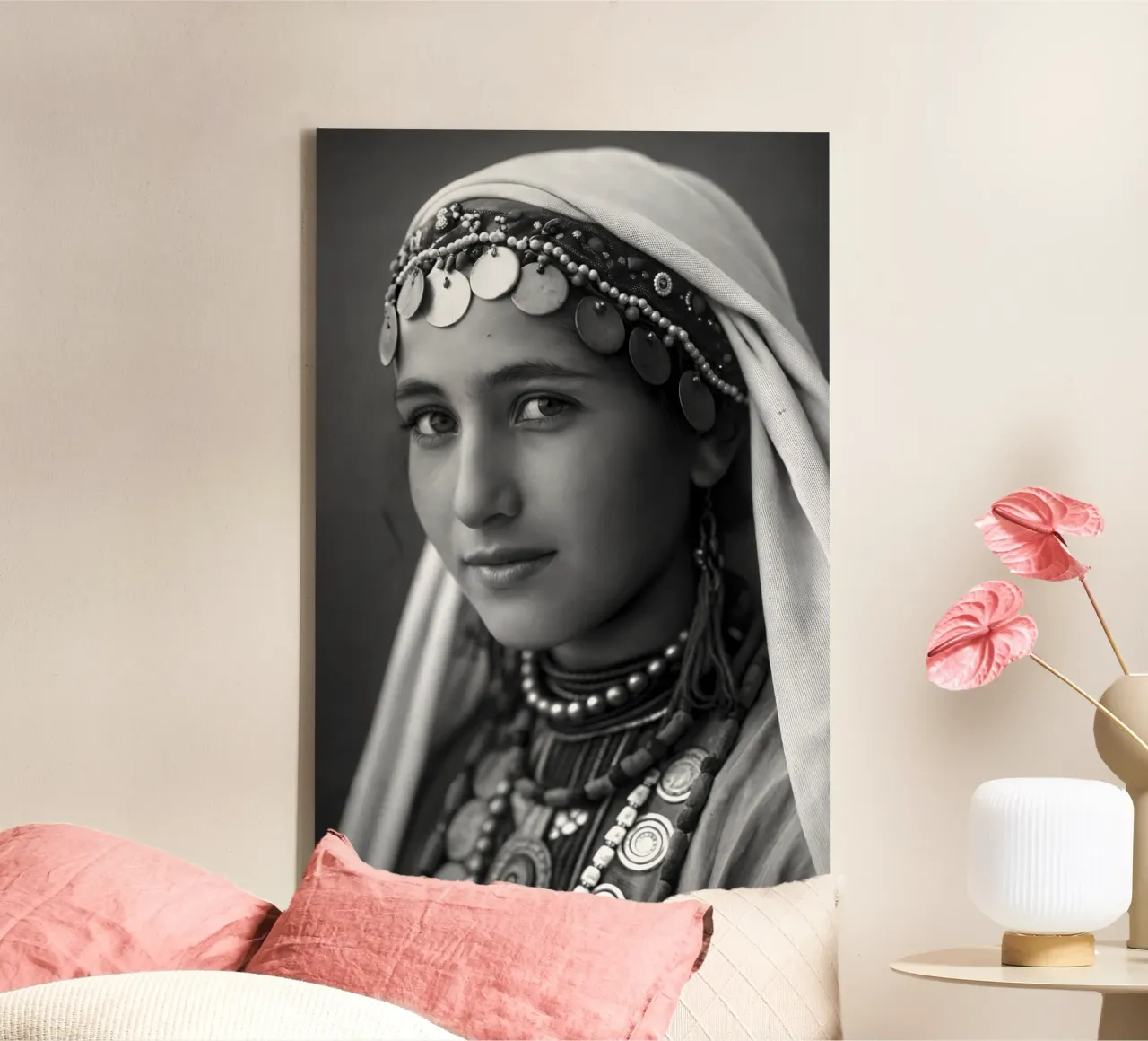 Badi - Ritratto di una giovane donna amazigh tela con Cornice a cassetta da Amazigh