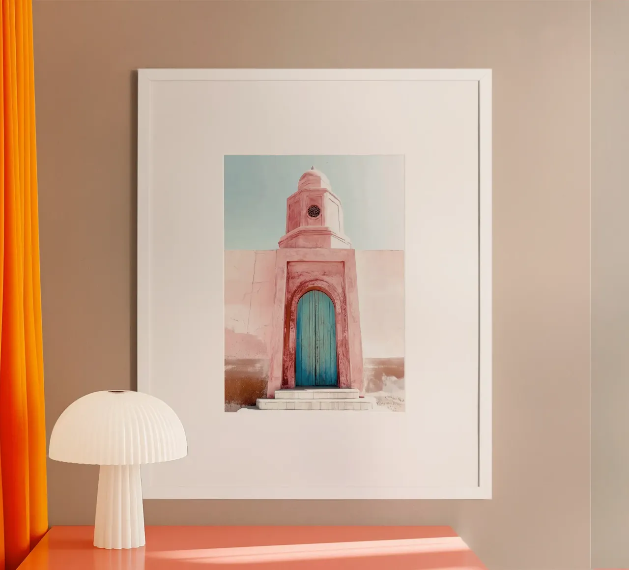 Piccola moschea nel deserto - Collezione Marrakesh carta hahnemühle da Conde Arte
