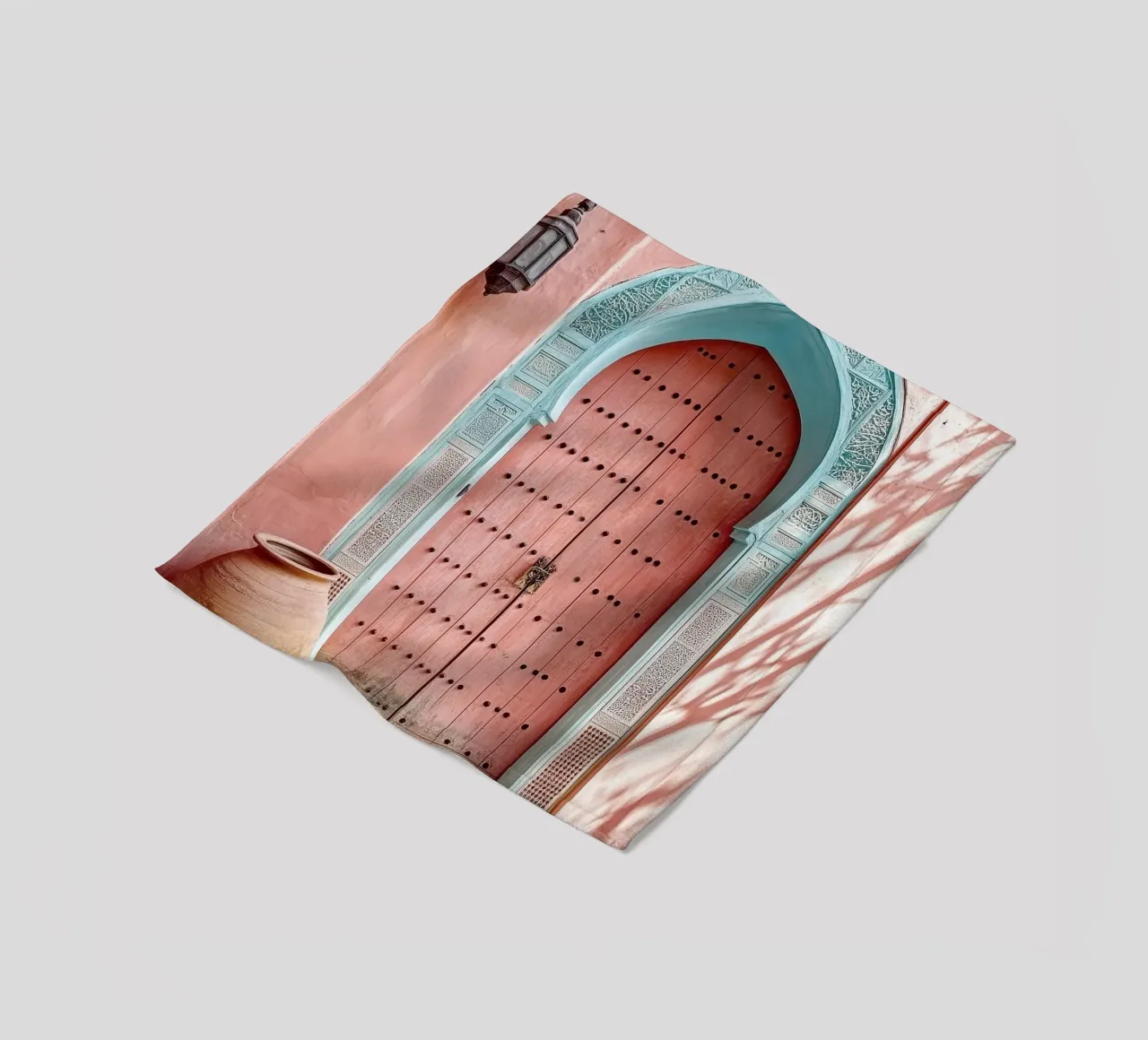 Arab architecture door and arch - Marrakesh Collection fleece blanket by Conde Arte