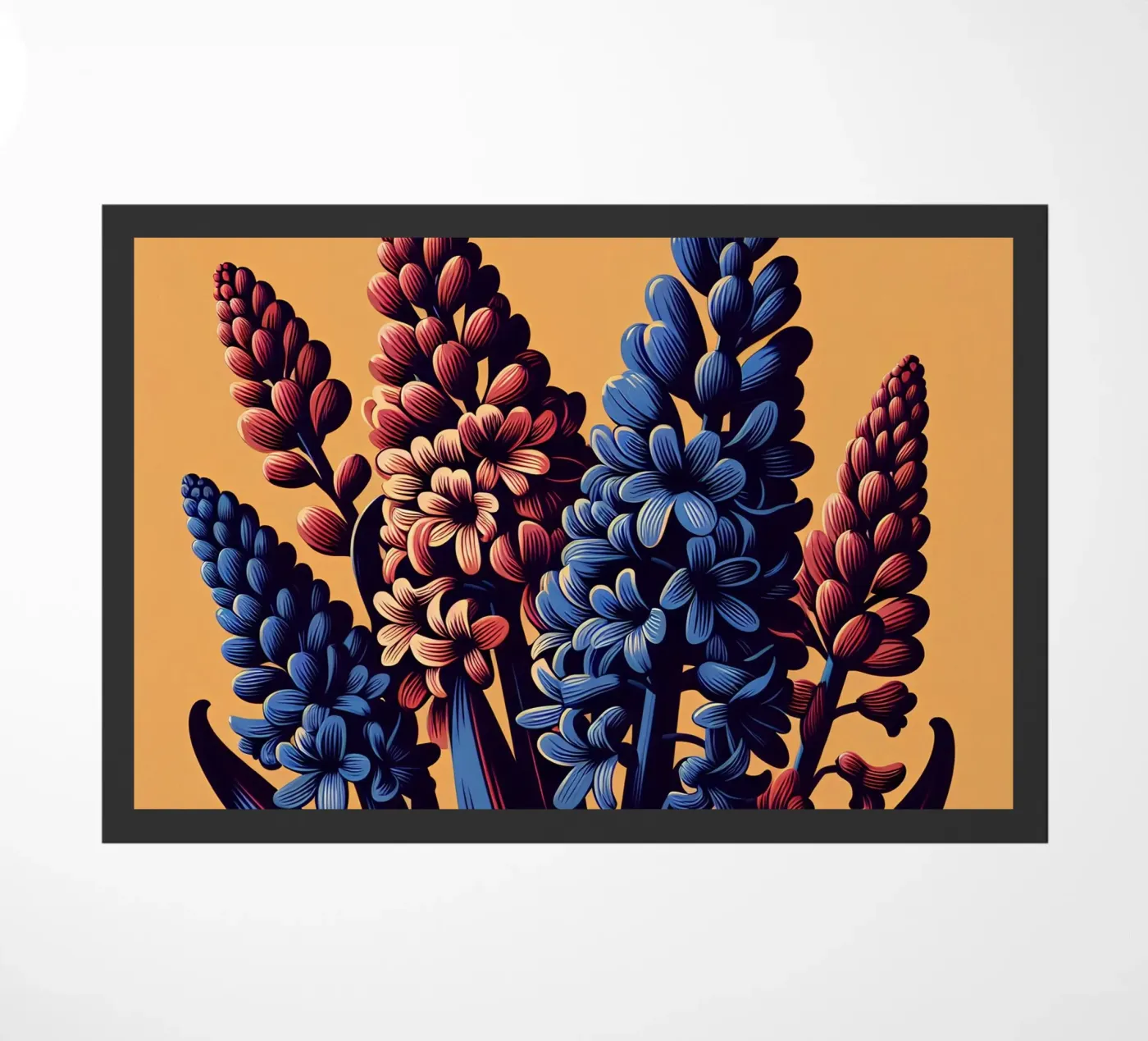 Hyacint deurmat van Digital Naive