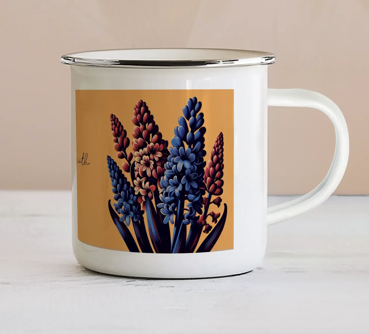 Giacinto tazza in smalto da Digital Naive