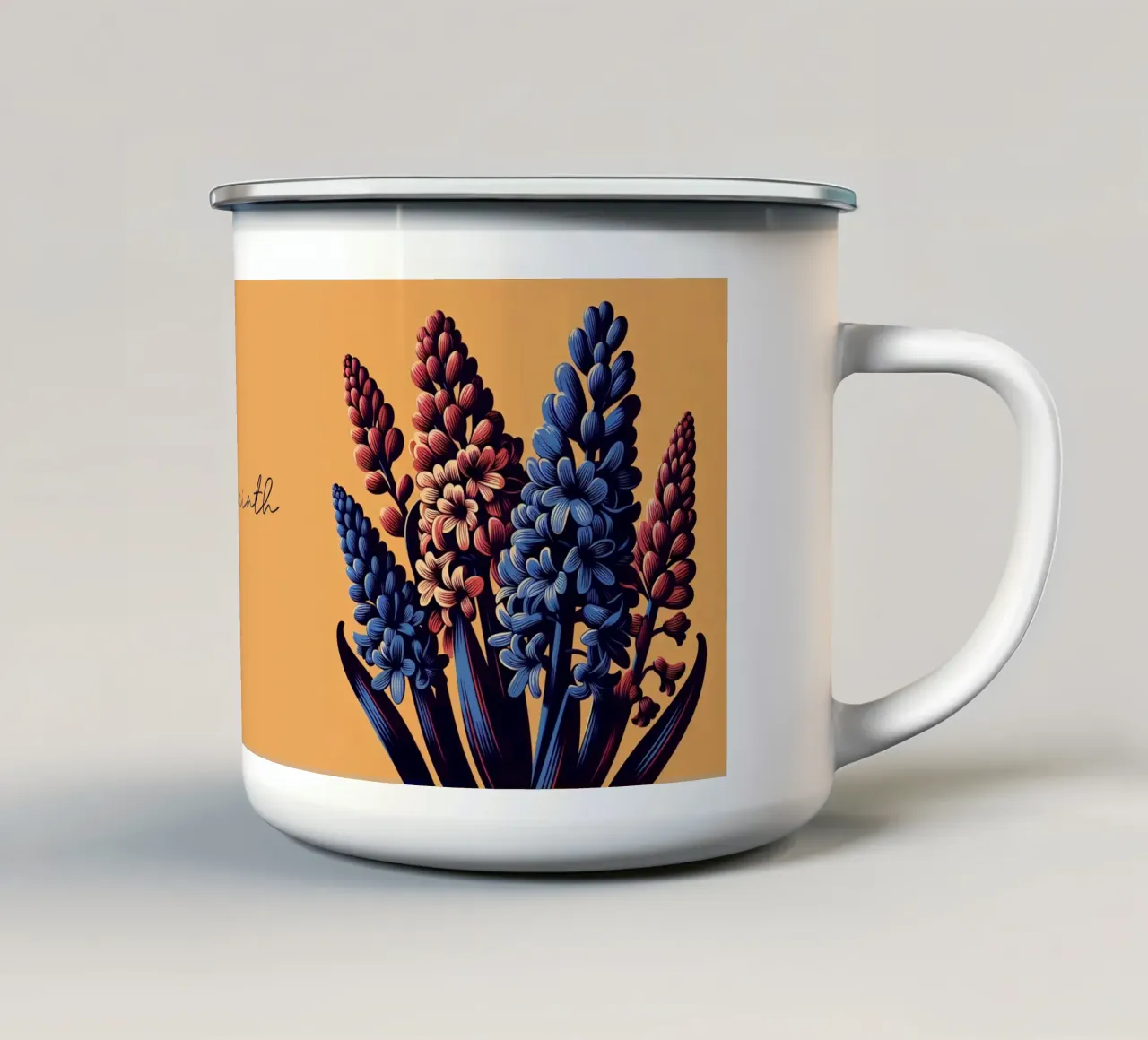 Giacinto tazza in smalto da Digital Naive