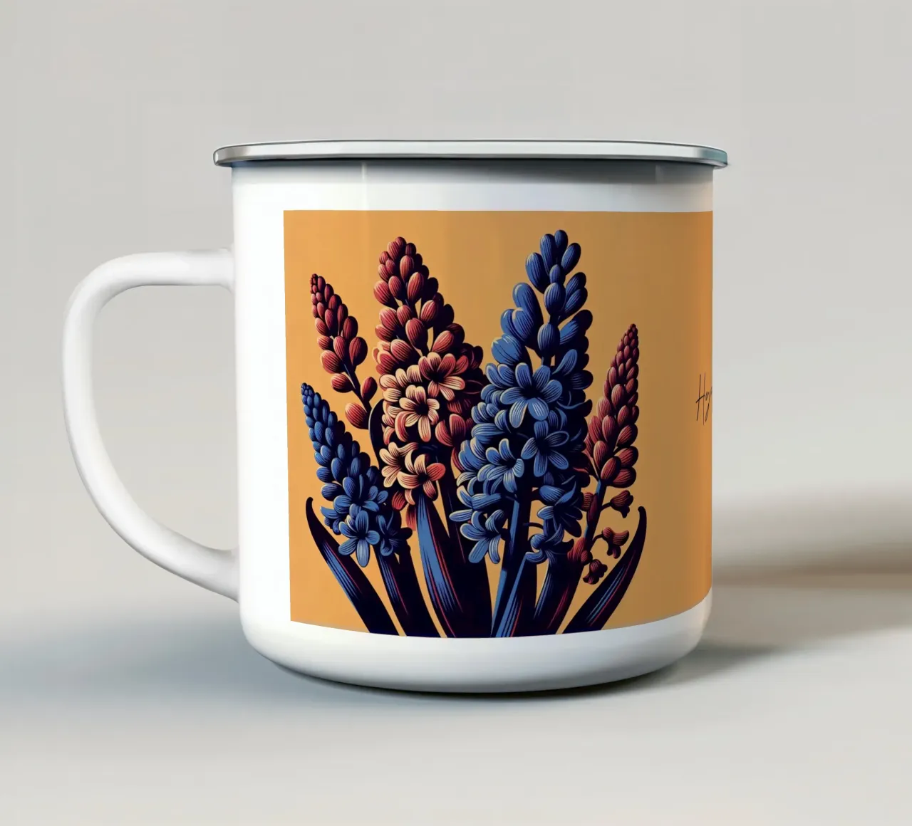 Giacinto tazza in smalto da Digital Naive
