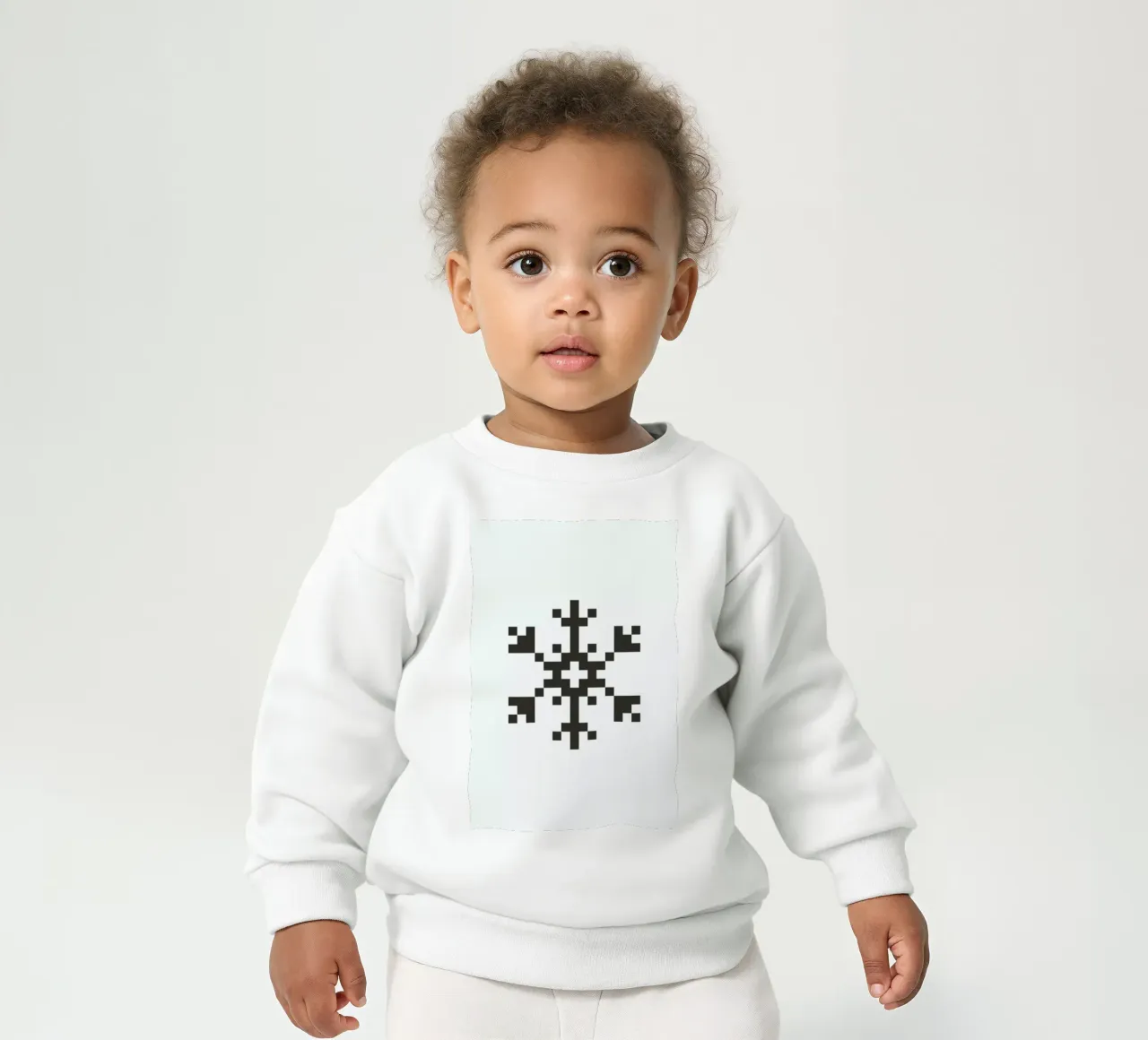 Black Snowflake 2 baby sweatshirt by Studio One
