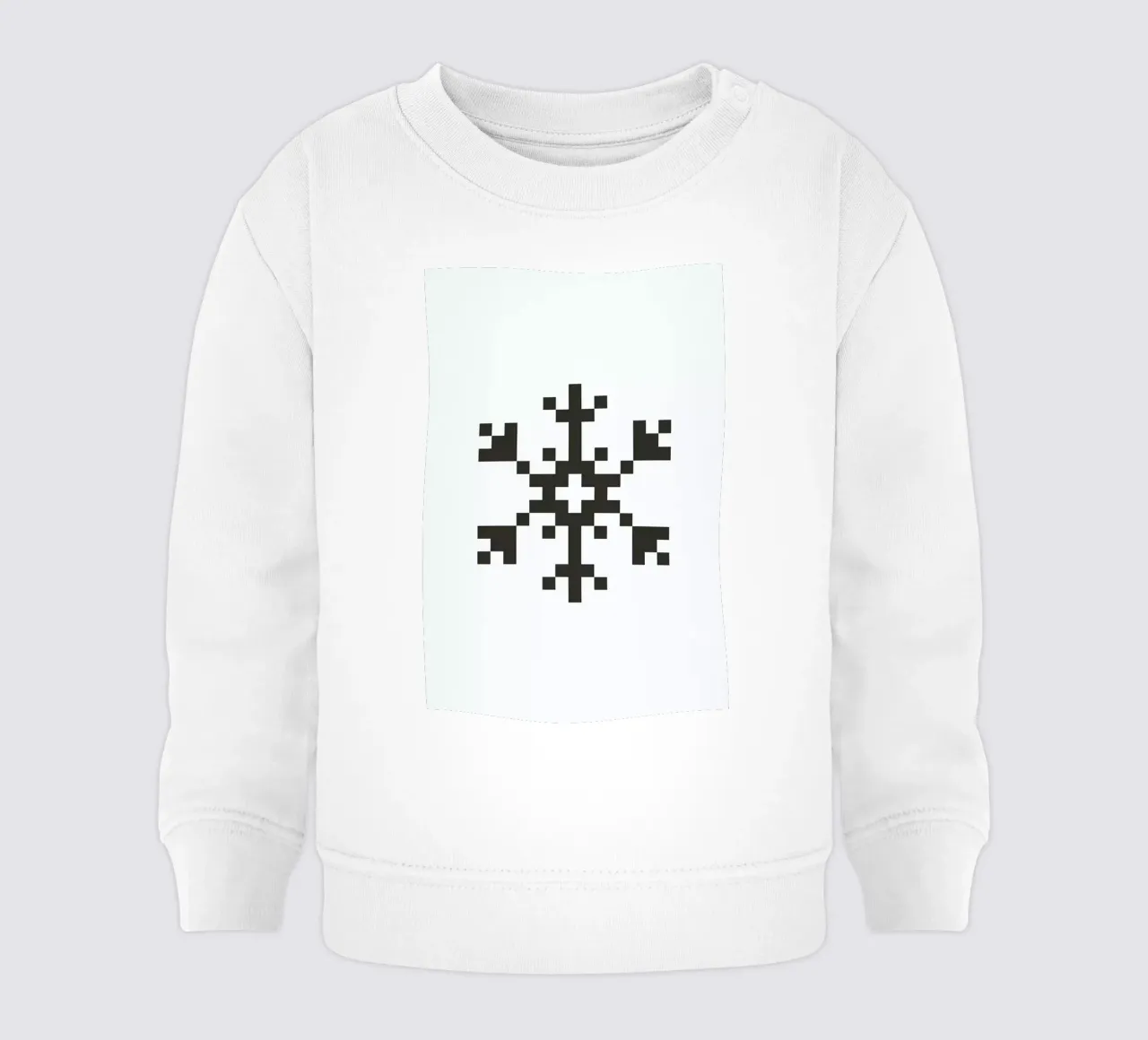 Black Snowflake 2 baby sweatshirt by Studio One