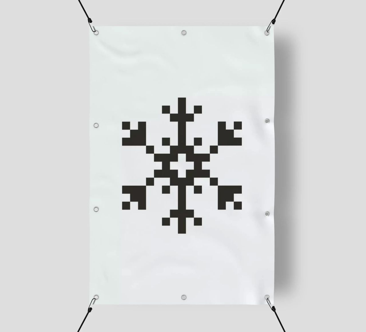 Black Snowflake 2 telo in pvc da Studio One