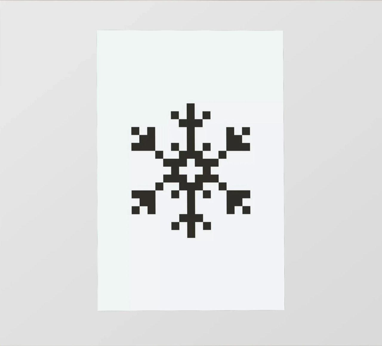 Black Snowflake 2 telo in pvc da Studio One