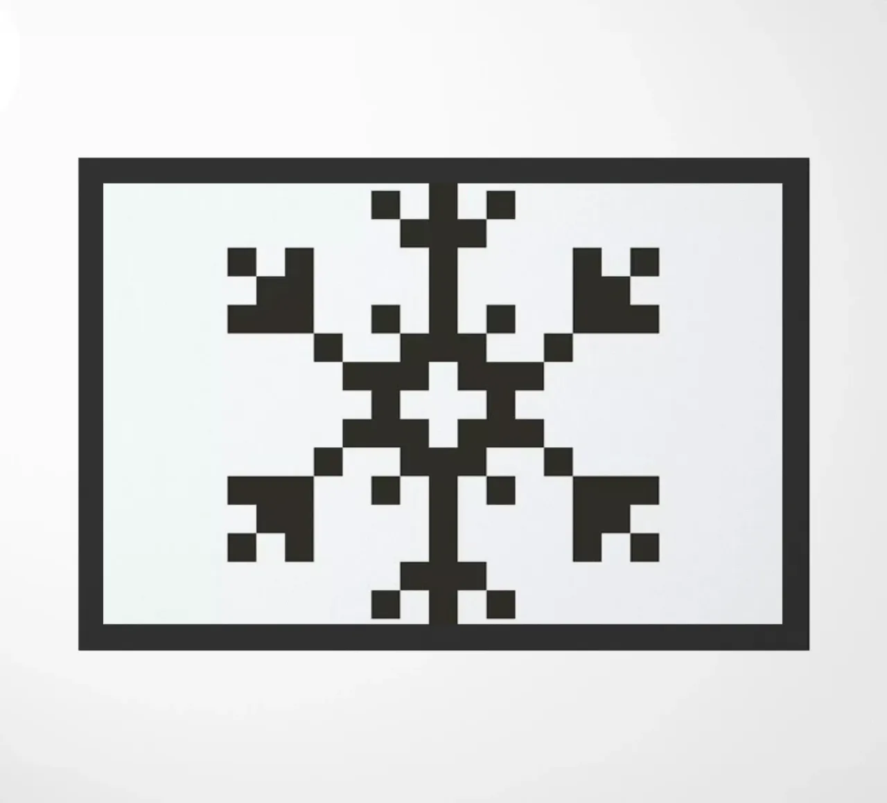 Black Snowflake 2 felpudo de Studio One