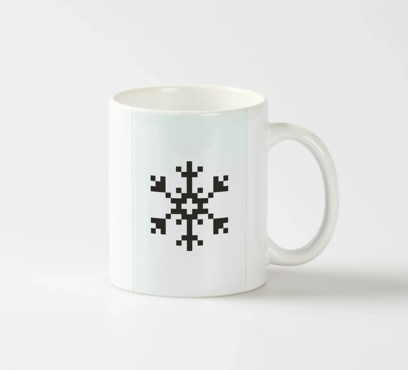 Black Snowflake 2 ceramic mug by Studio One