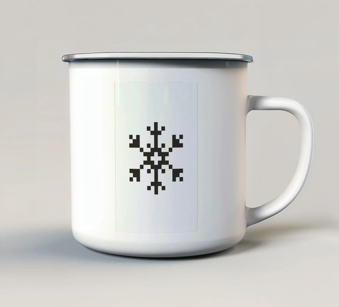 Black Snowflake 2 tazza in smalto da Studio One