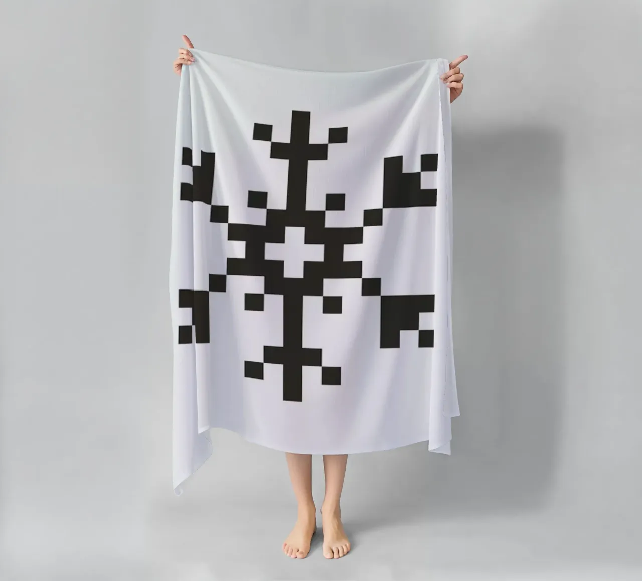 Black Snowflake 2 toalla de playa de Studio One