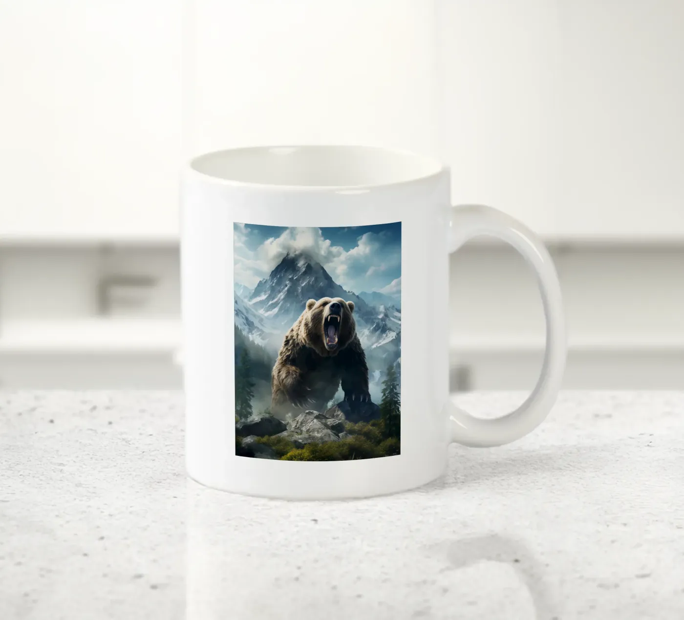 Bear Mountains 2 ceramic mug by Mateo