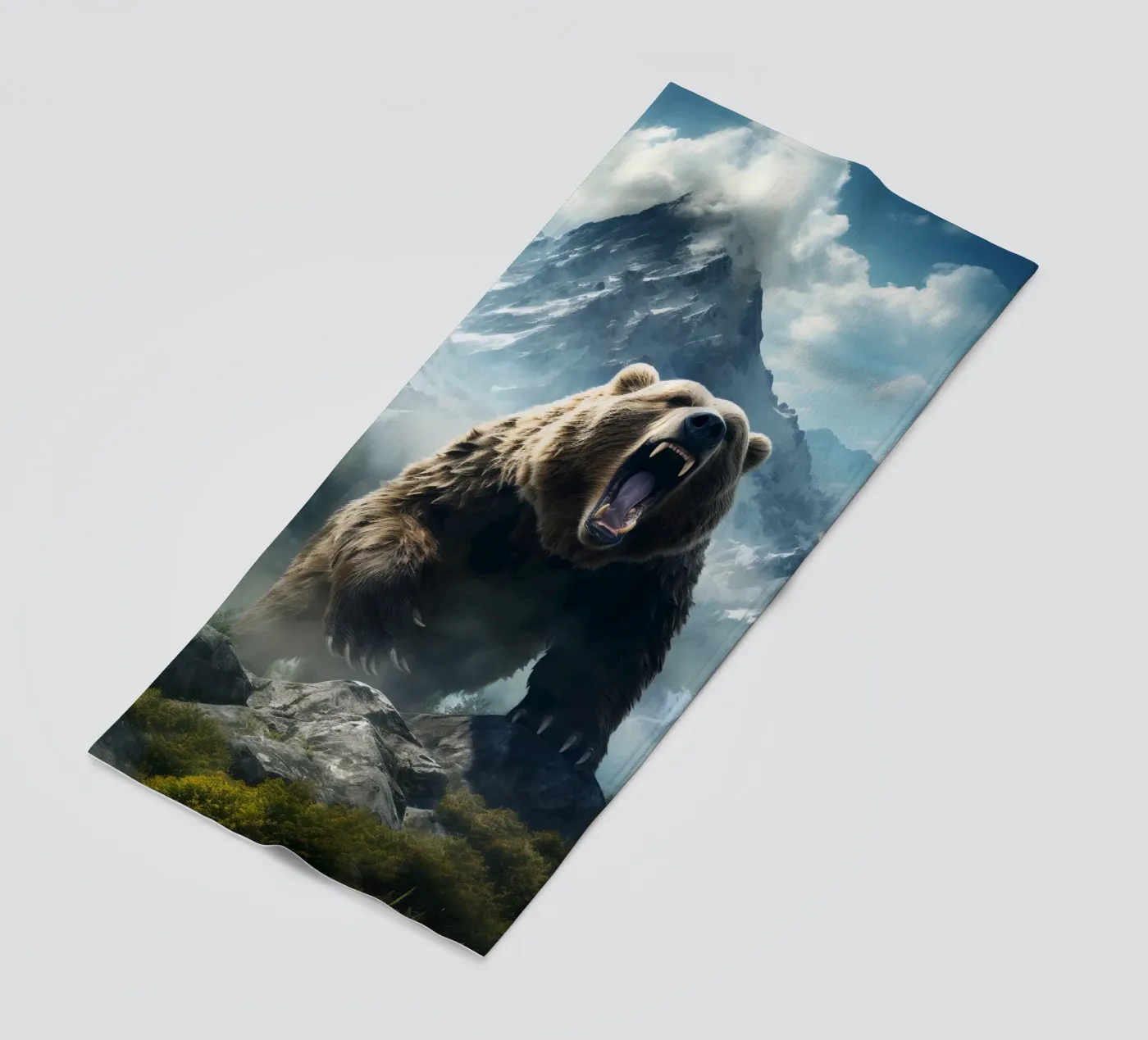 Bear Mountains 2 beach towel by Mateo