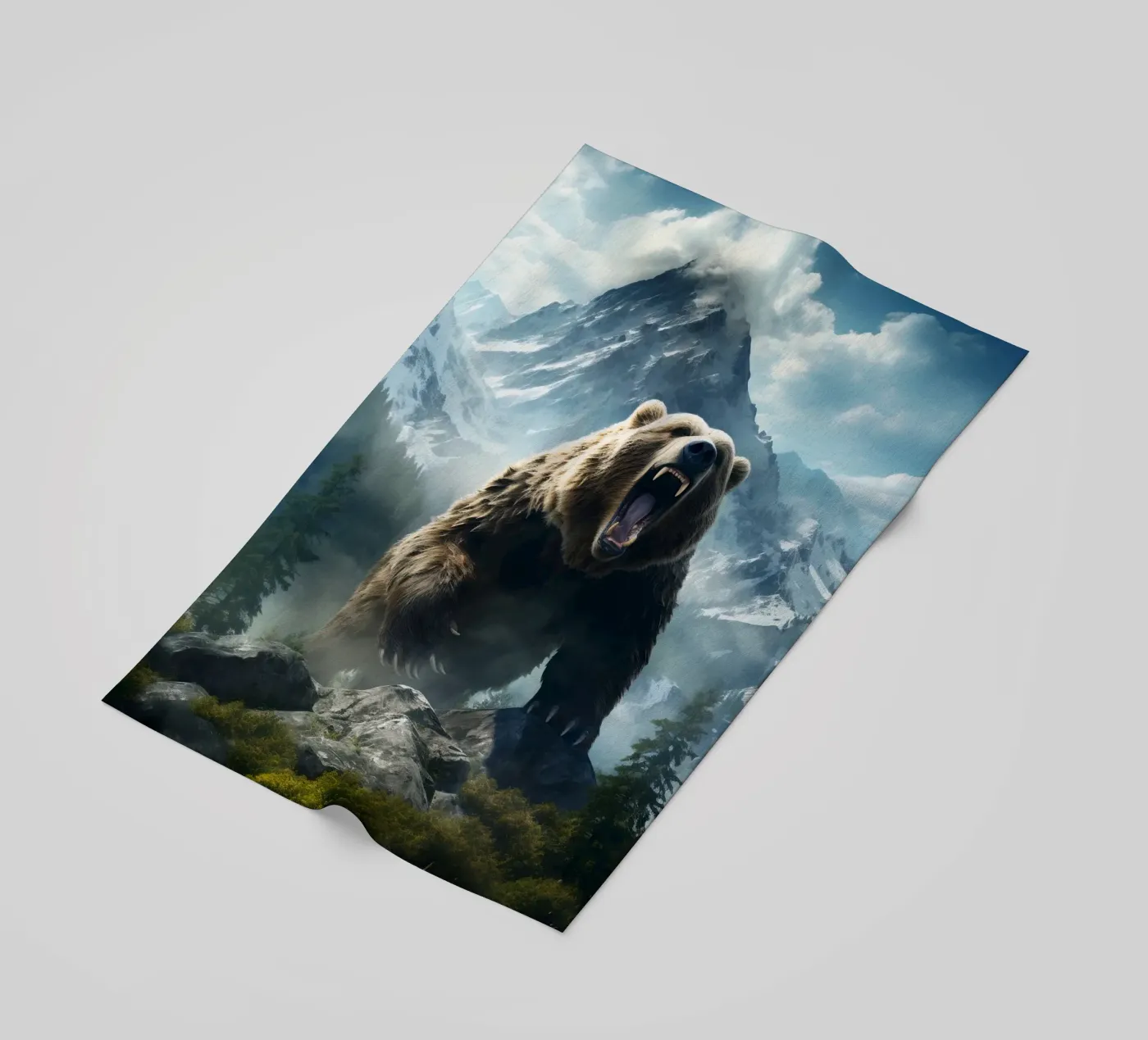 Bear Mountains 2 beach towel by Mateo