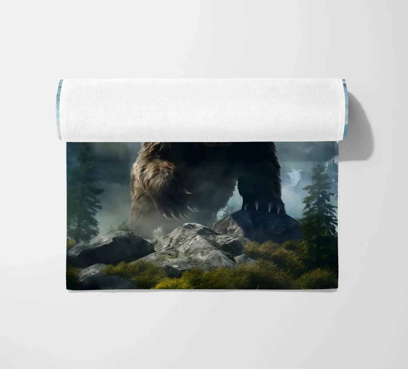 Bear Mountains 2 beach towel by Mateo