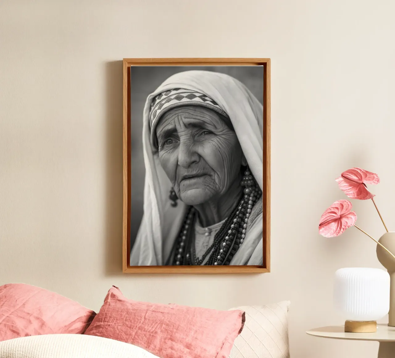Gaya - Ritratto di una donna amazigh tela con Cornice a cassetta da Amazigh