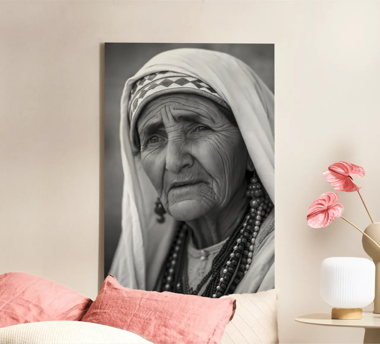 Gaya - Ritratto di una donna amazigh tela con Cornice a cassetta da Amazigh