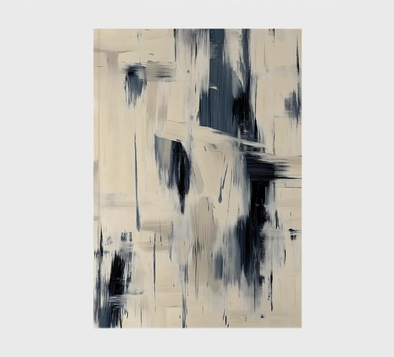 Painting and brushwork - Blue and beige Abstract Collection notebook by Conde Arte