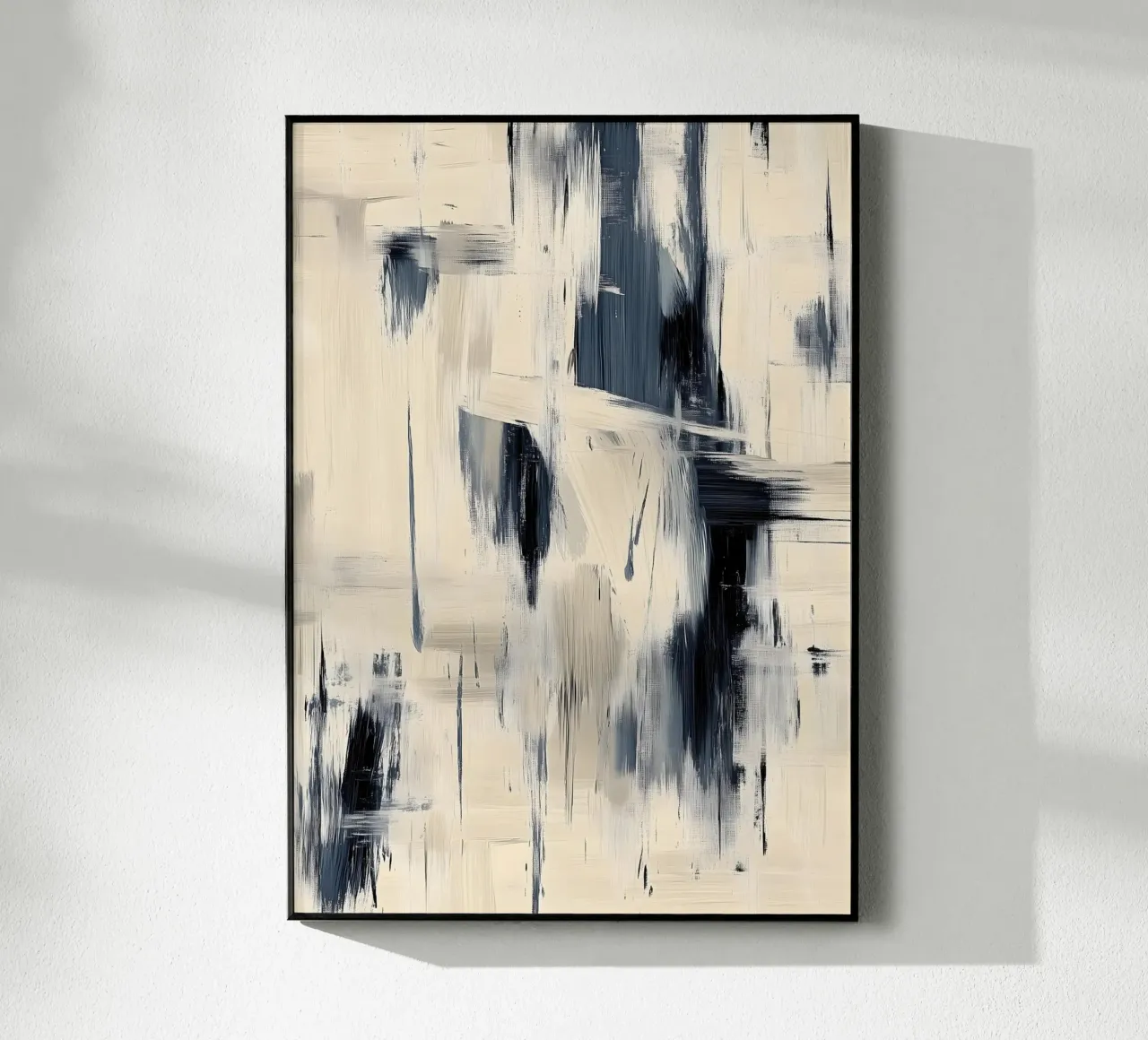 Painting and brushwork - Blue and beige Abstract Collection acrylic glass by Conde Arte