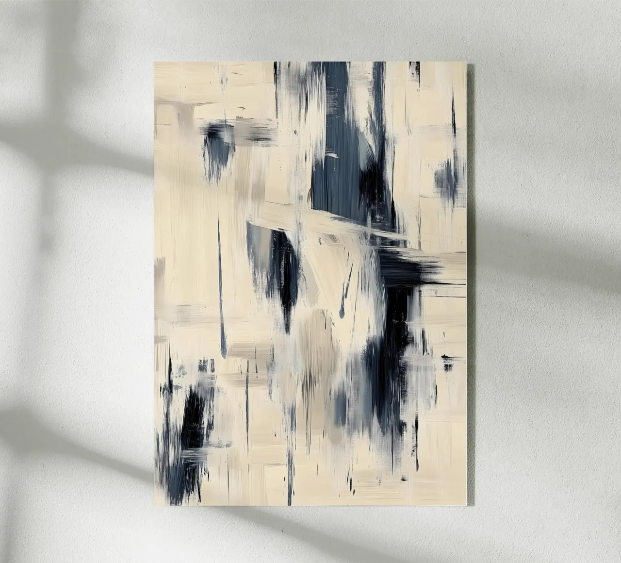 Painting and brushwork - Blue and beige Abstract Collection acrylic glass by Conde Arte