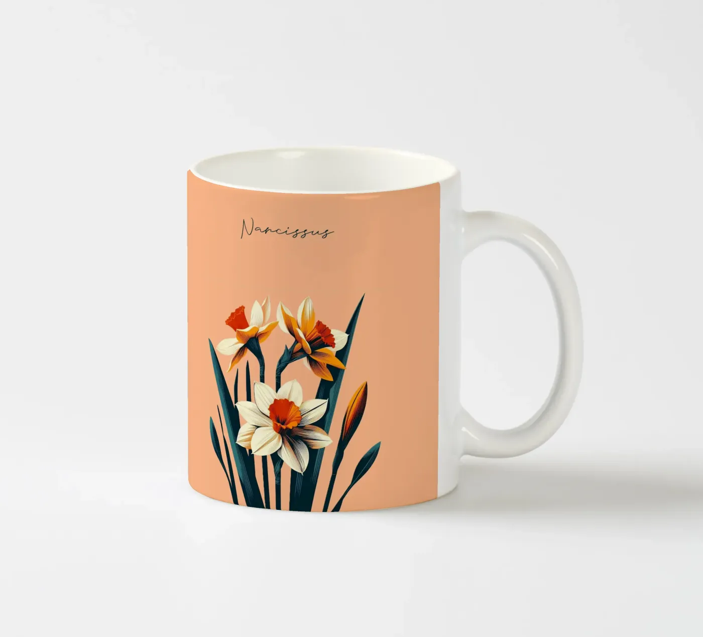 Daffodil ceramic mug by Digital Naive