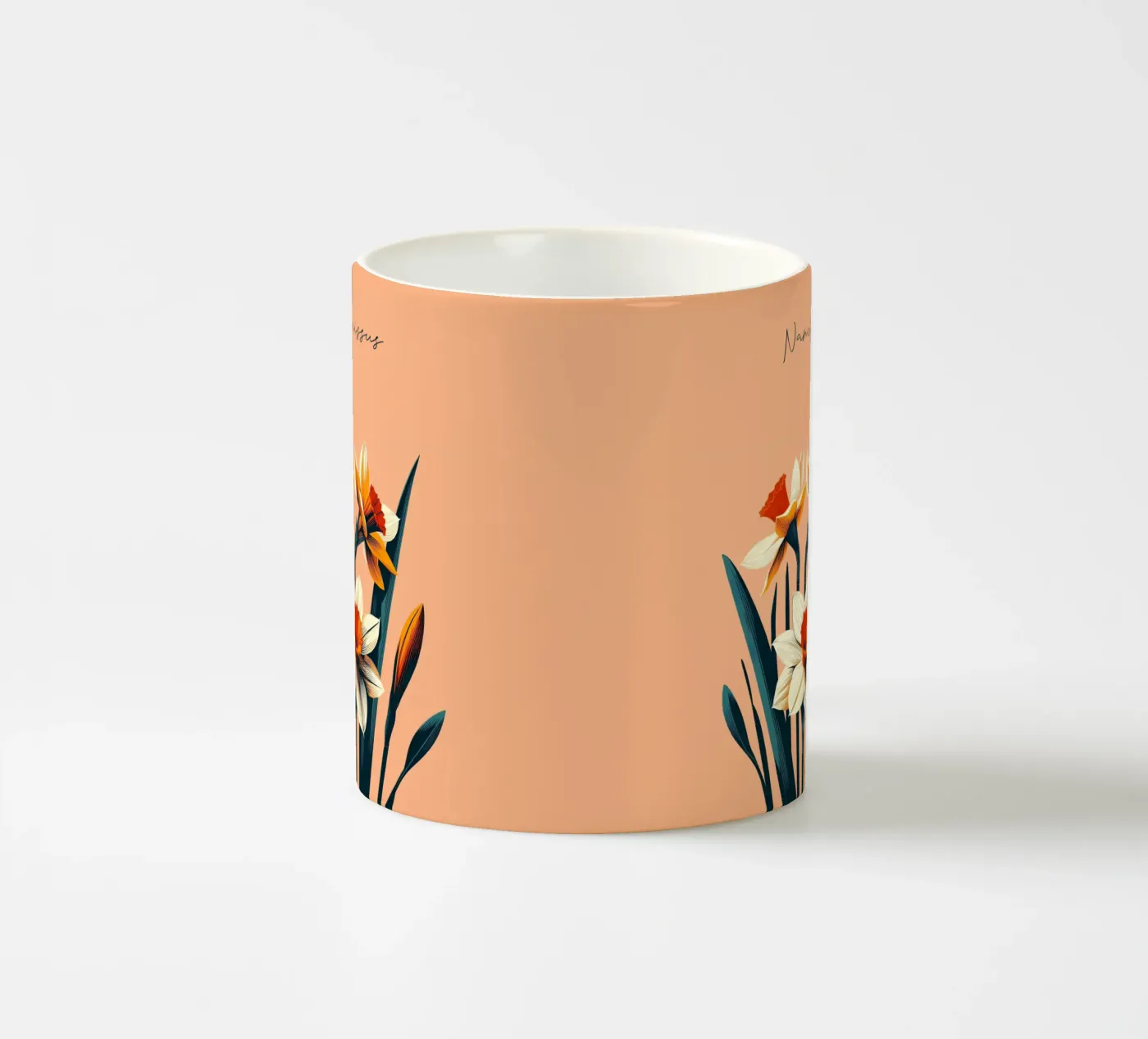 Daffodil ceramic mug by Digital Naive