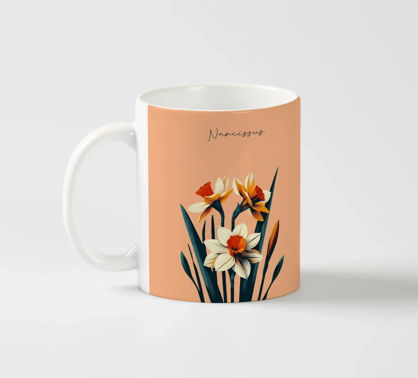 Daffodil ceramic mug by Digital Naive