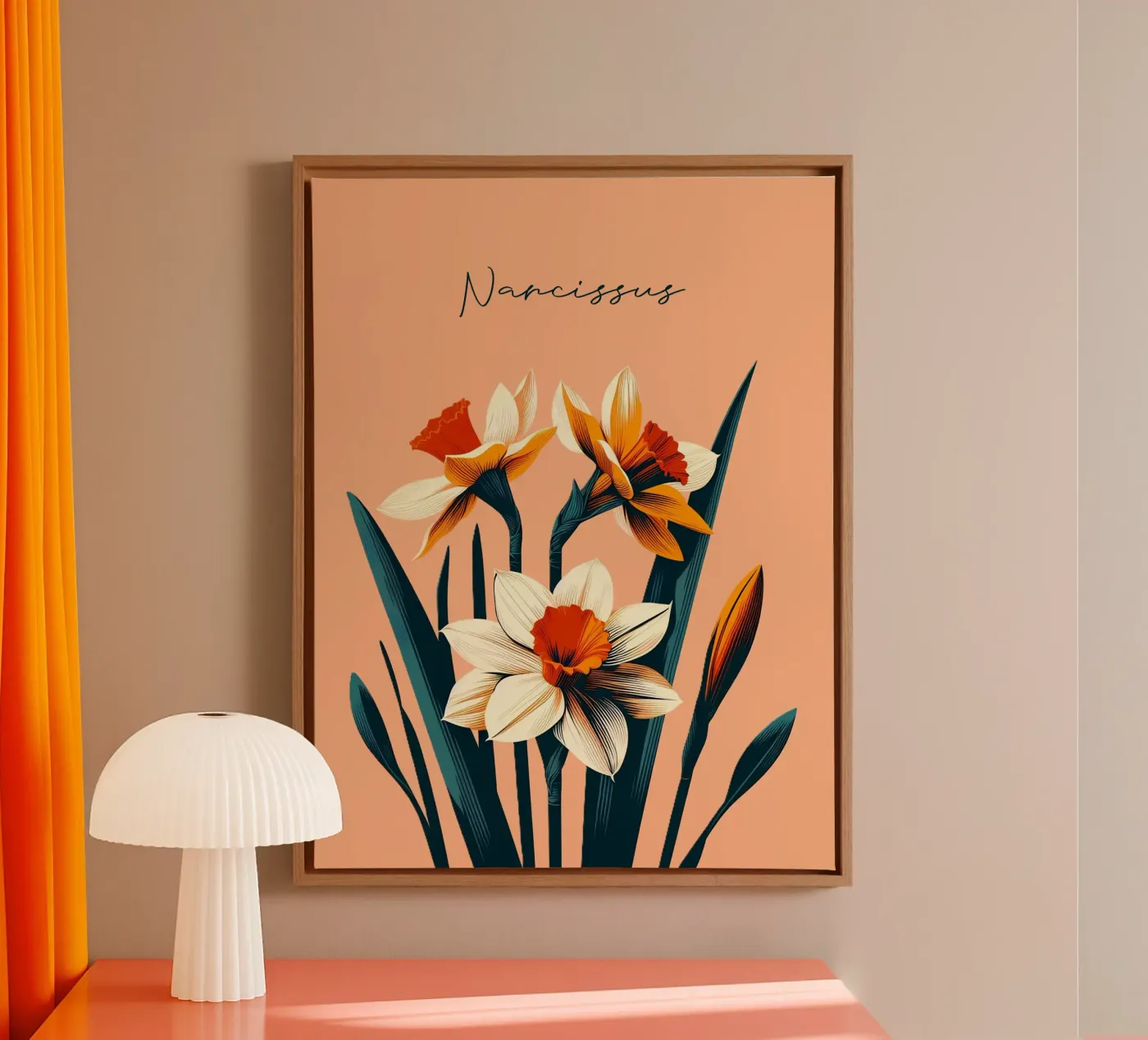 Daffodil canvas by Digital Naive