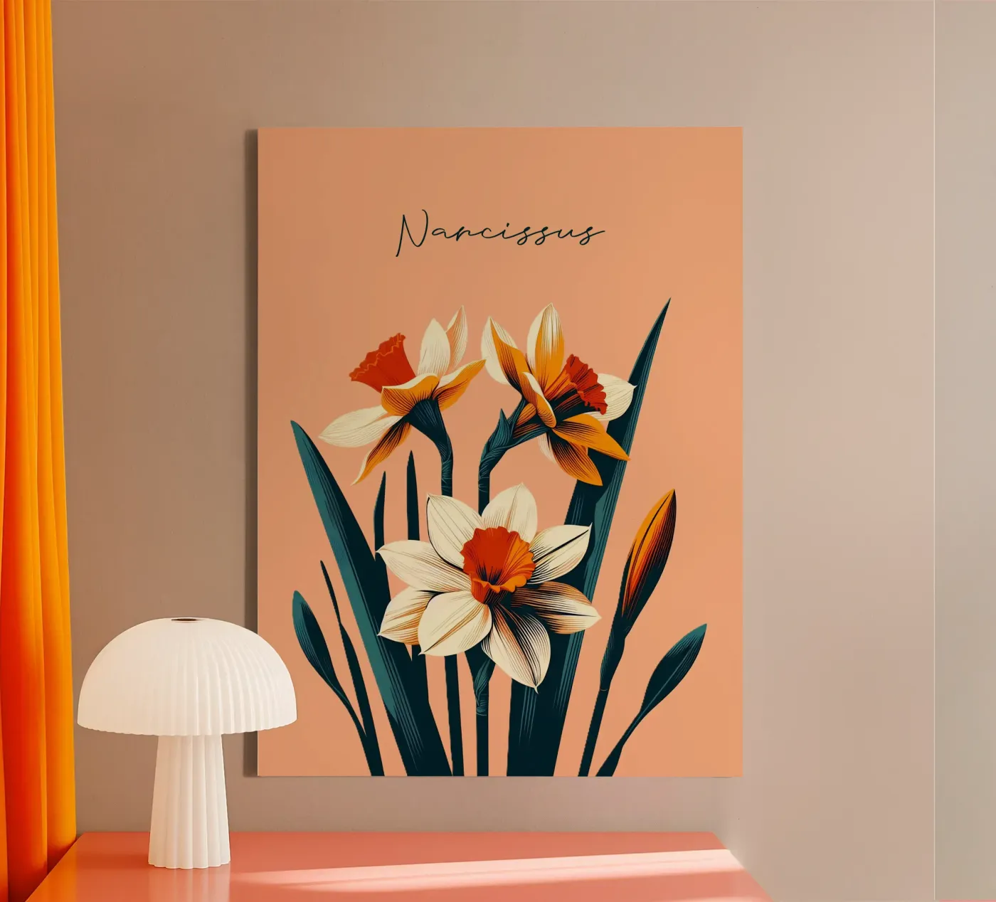Daffodil canvas by Digital Naive