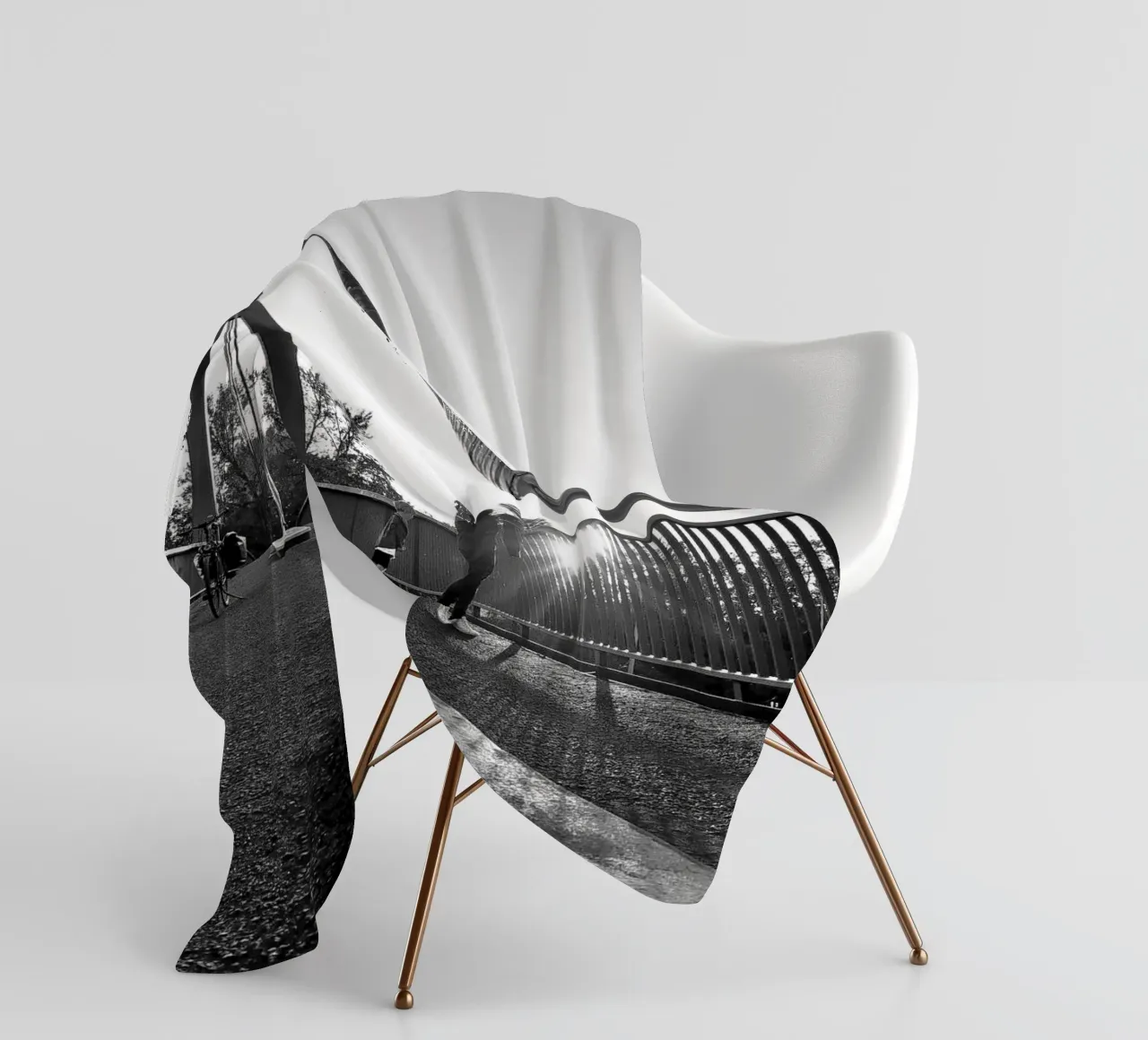 Sunset Brigde Fleecedecke von Soulshots