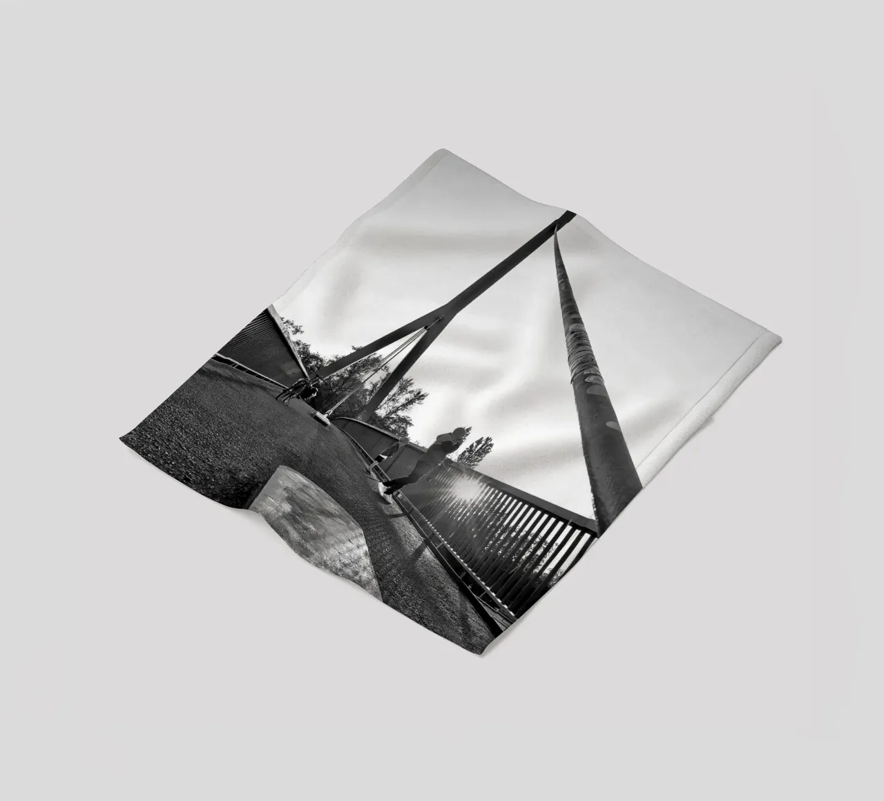 Sunset Brigde Fleecedecke von Soulshots