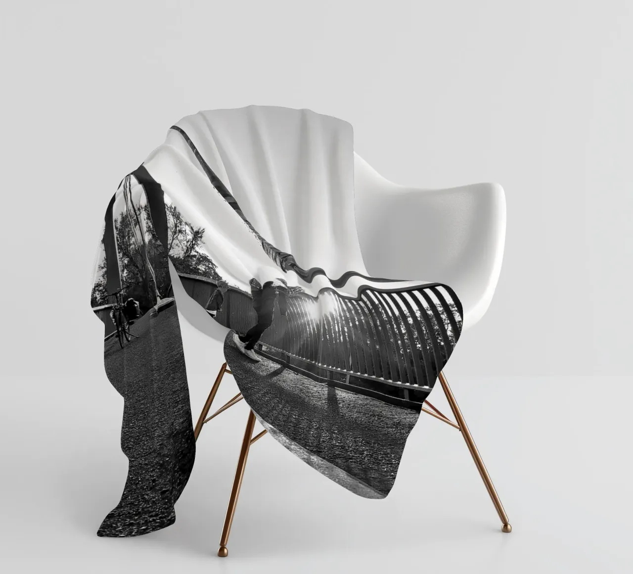 Sunset Brigde Fleecedecke von Soulshots