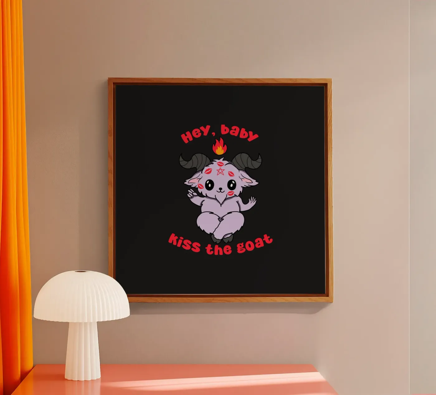 Baciare la capra plexiglass da Loobs