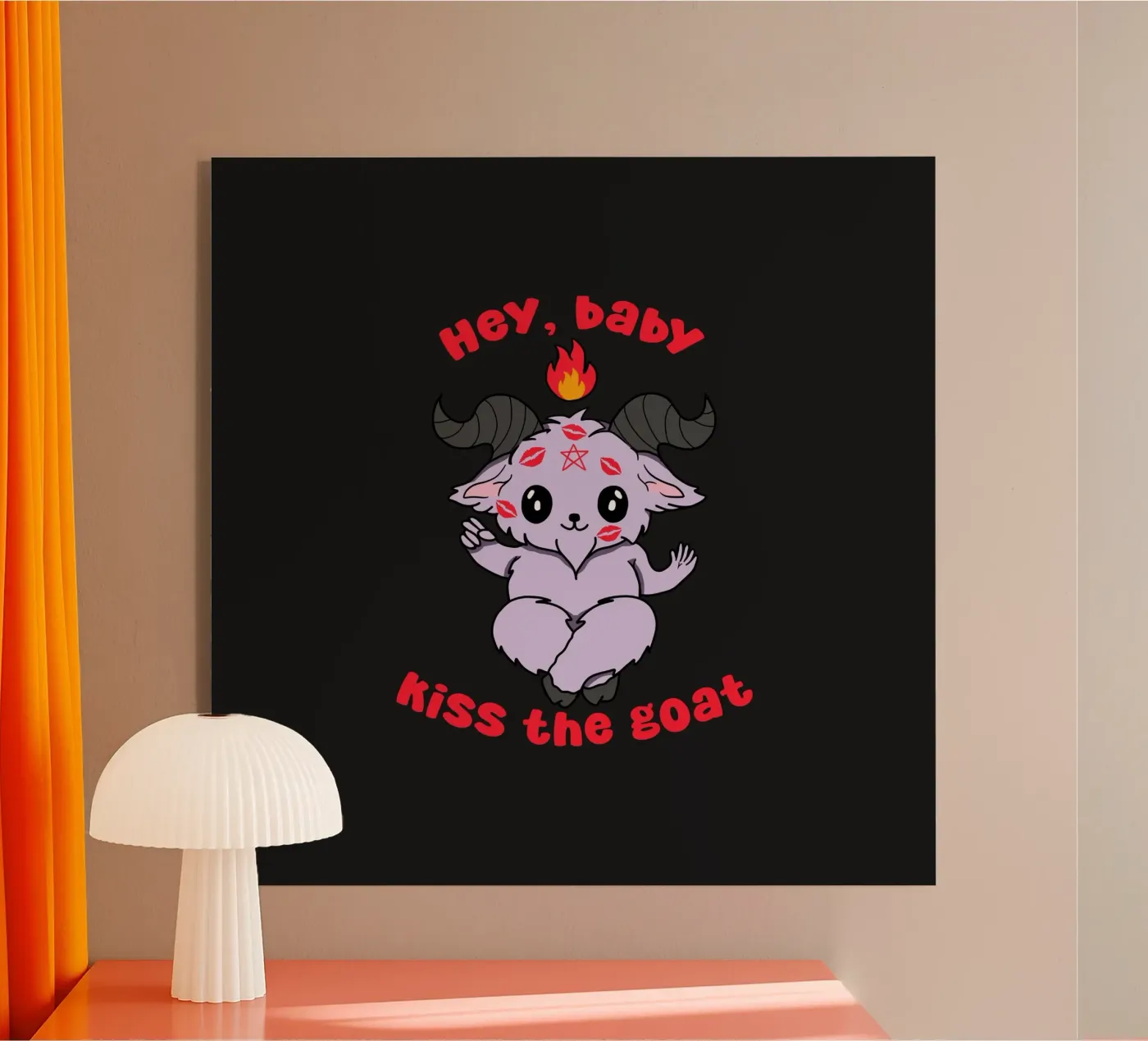 Baciare la capra plexiglass da Loobs