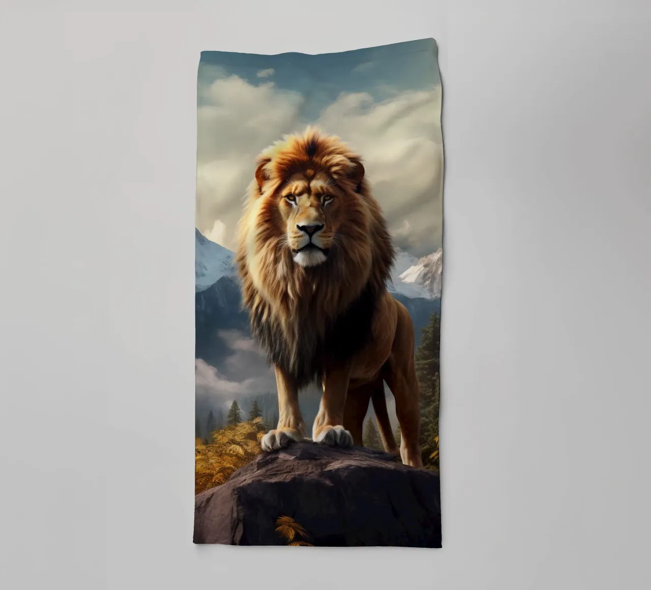 Lion Mountains towel by Mateo