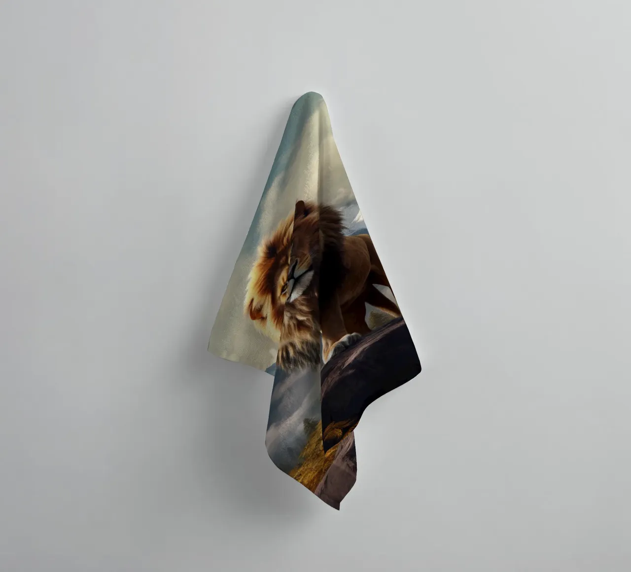 Lion Mountains towel by Mateo