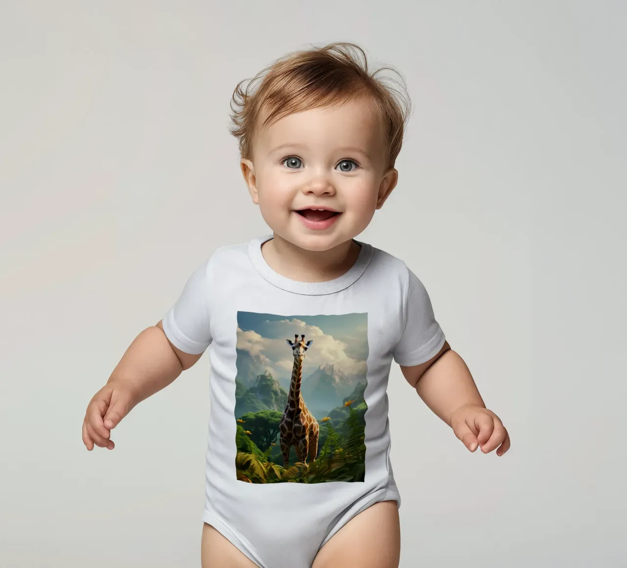 Giraffe Mountains body neonato maniche corte da Mateo