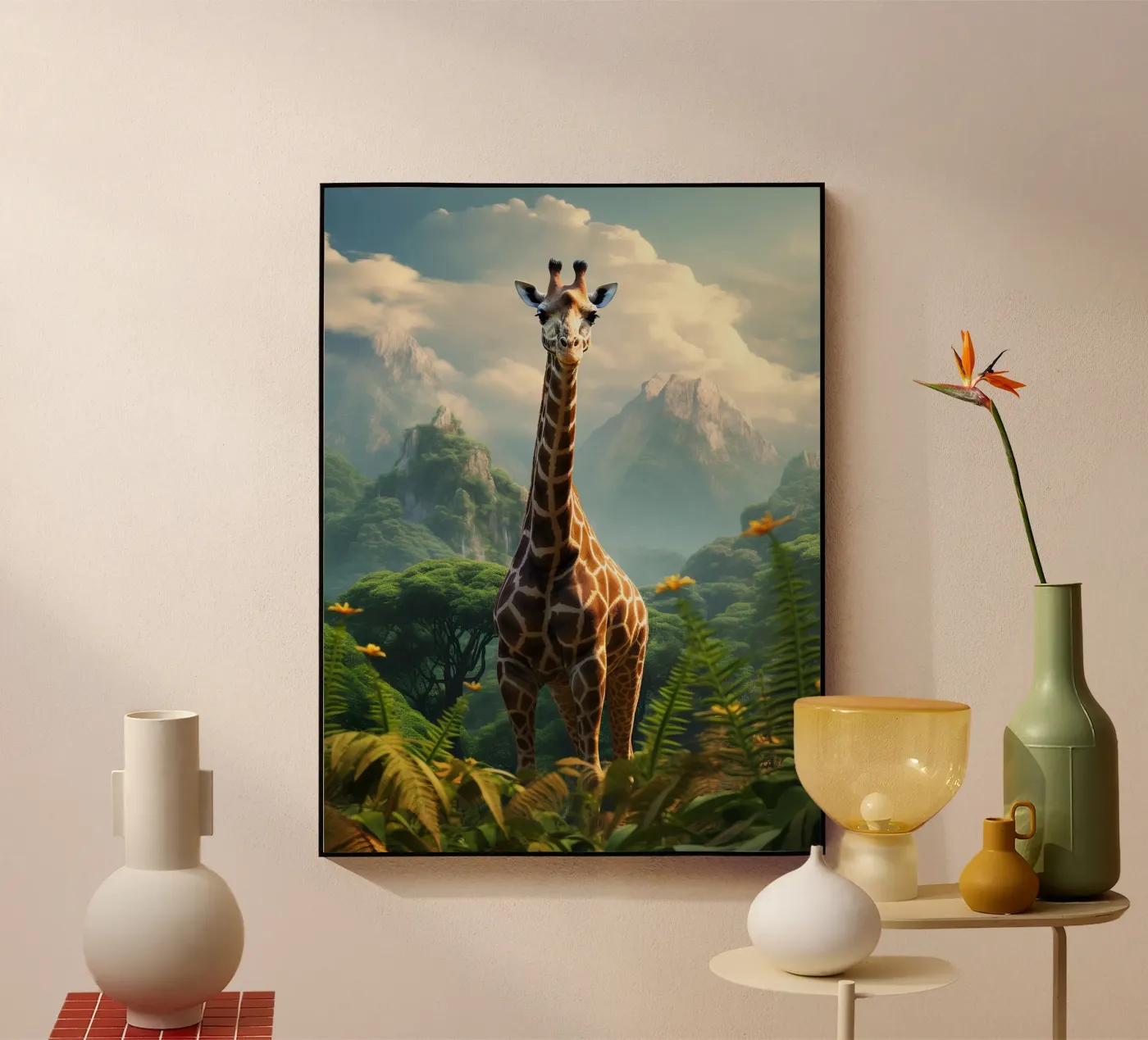 Giraffe Mountains plexiglass da Mateo