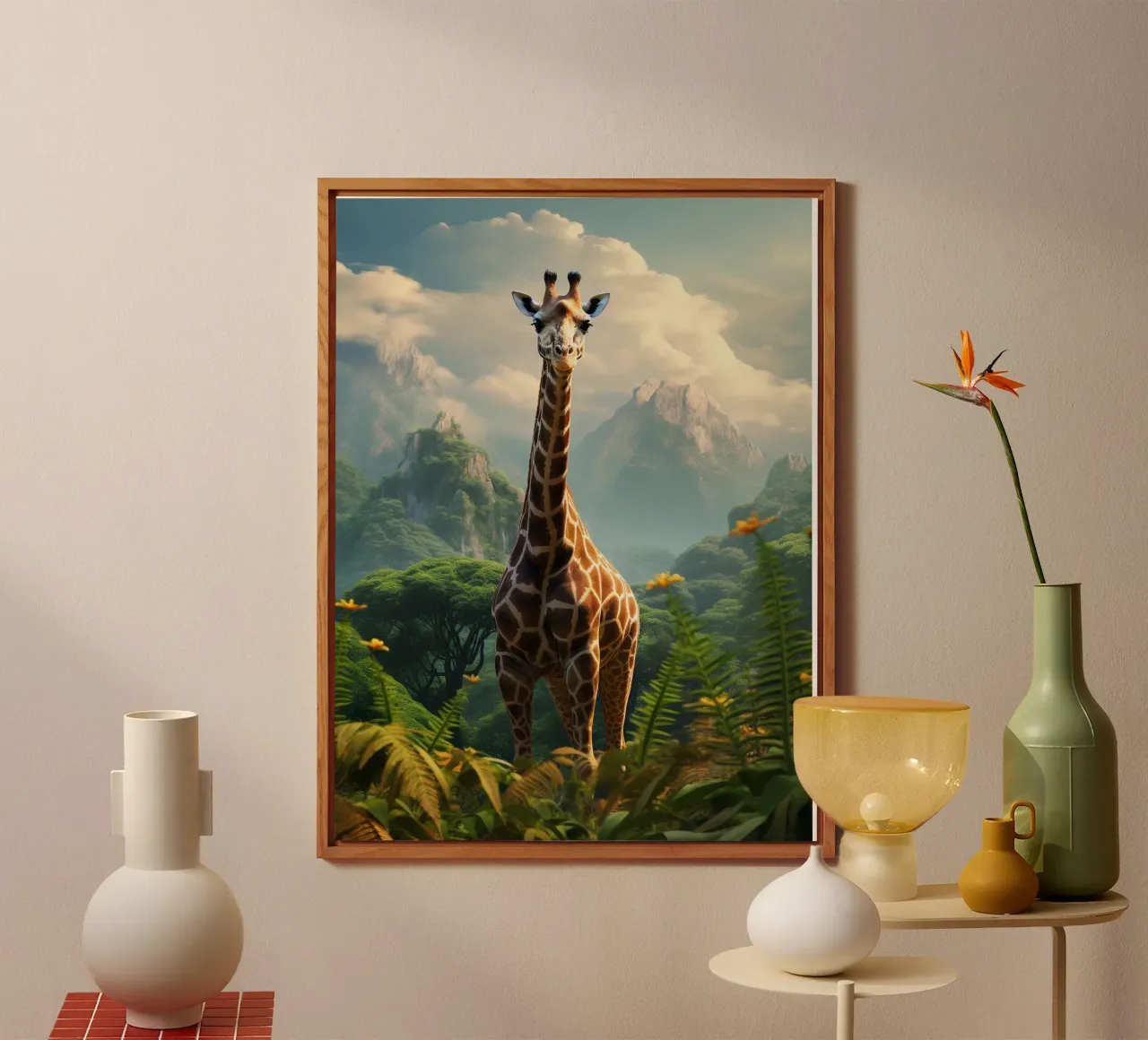 Giraffe Mountains alluminio dibond da Mateo
