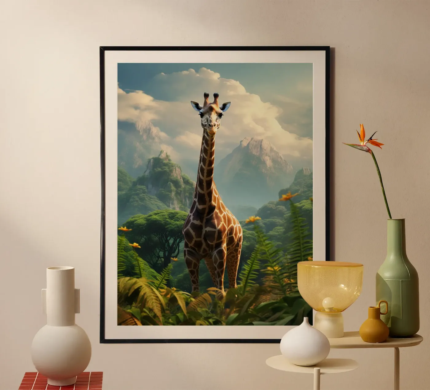 Giraffe Mountains poster da Mateo