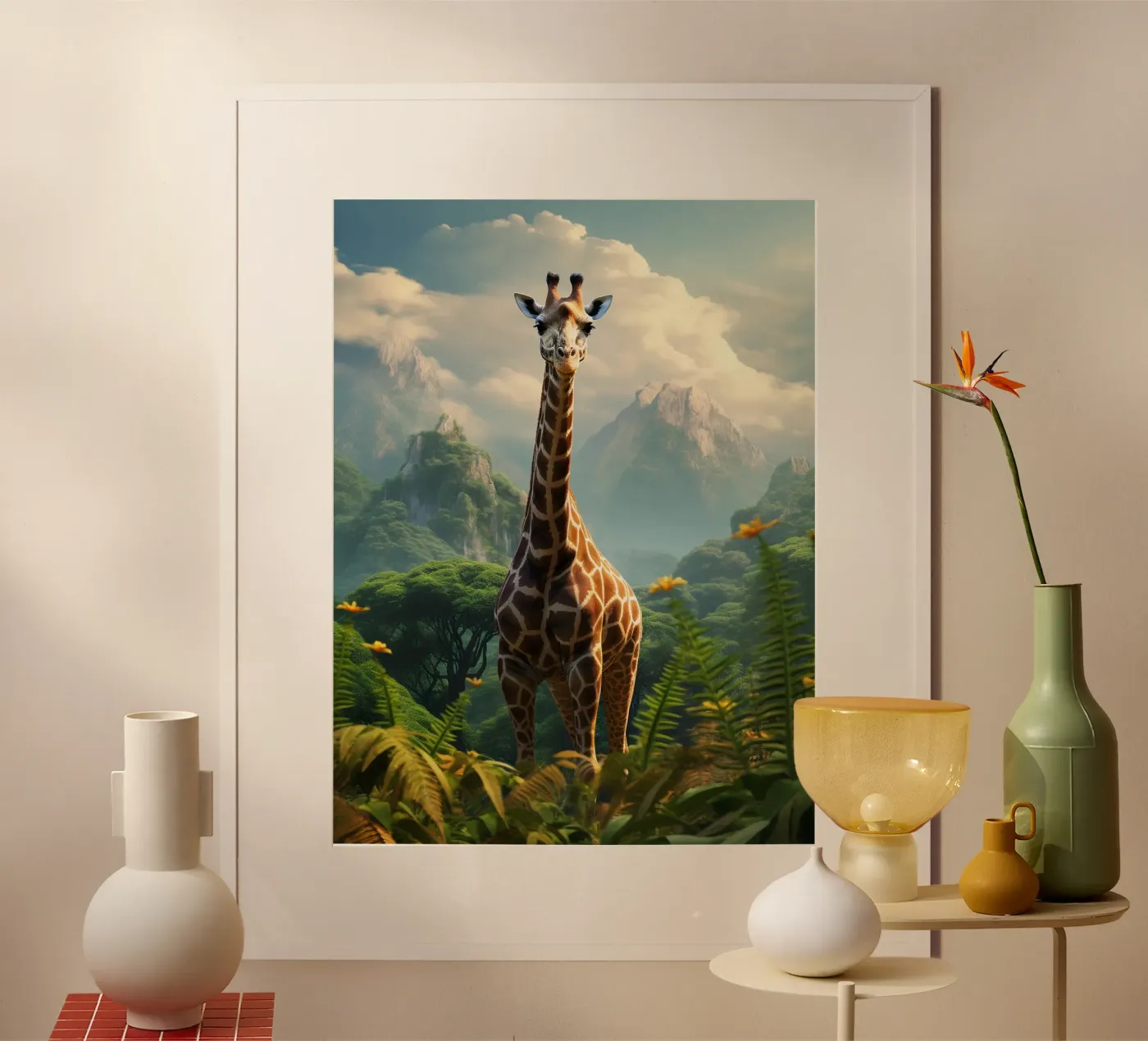 Giraffe Mountains poster da Mateo