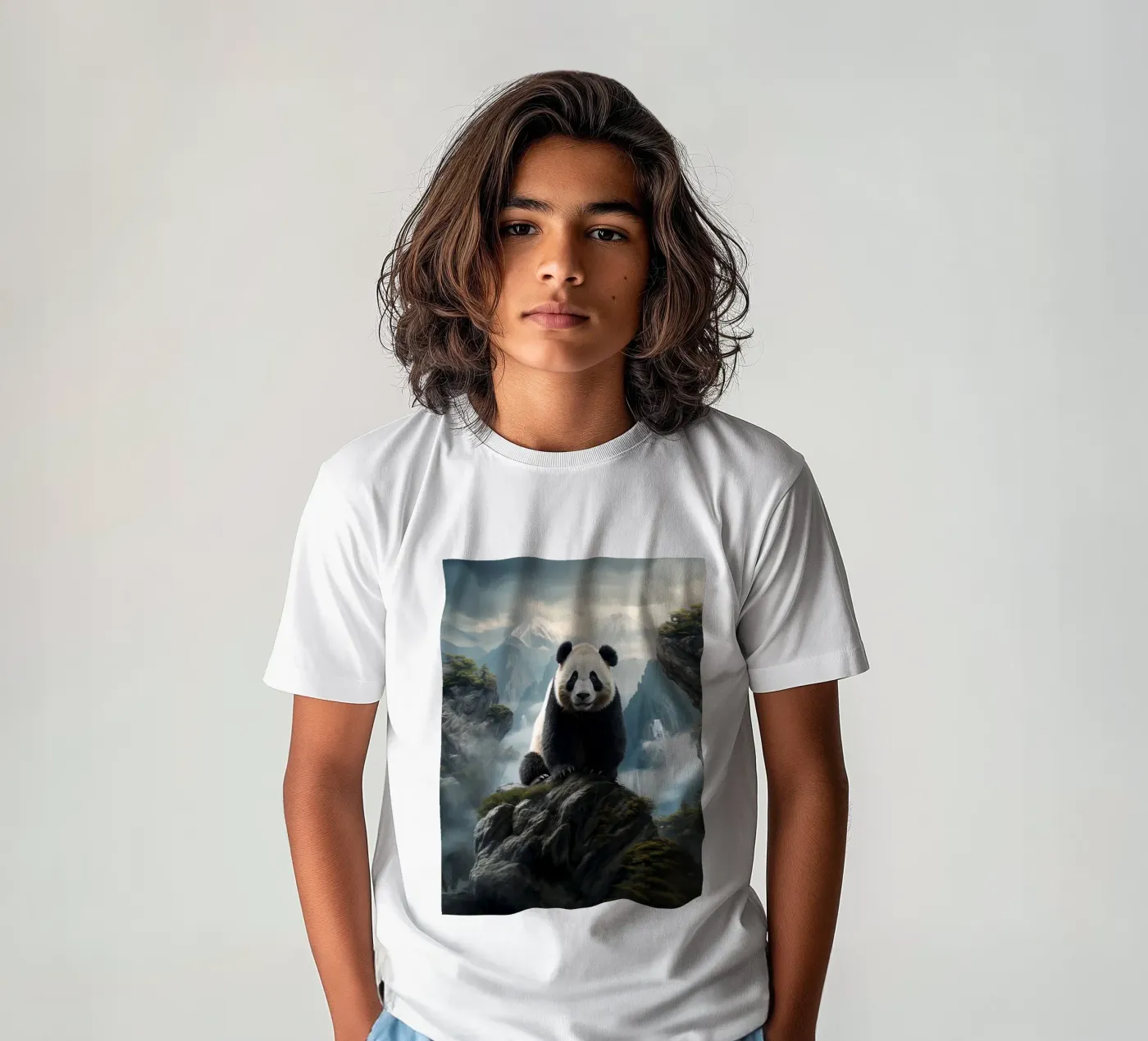 Panda Mountains t-shirt bambini da Mateo