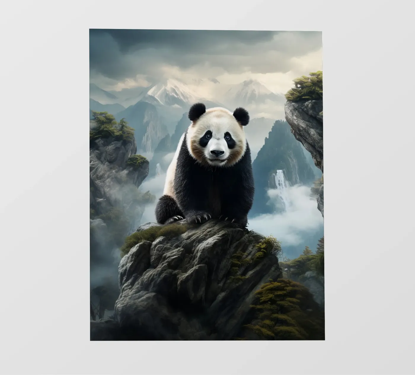 Panda Mountains fotobehang van Mateo