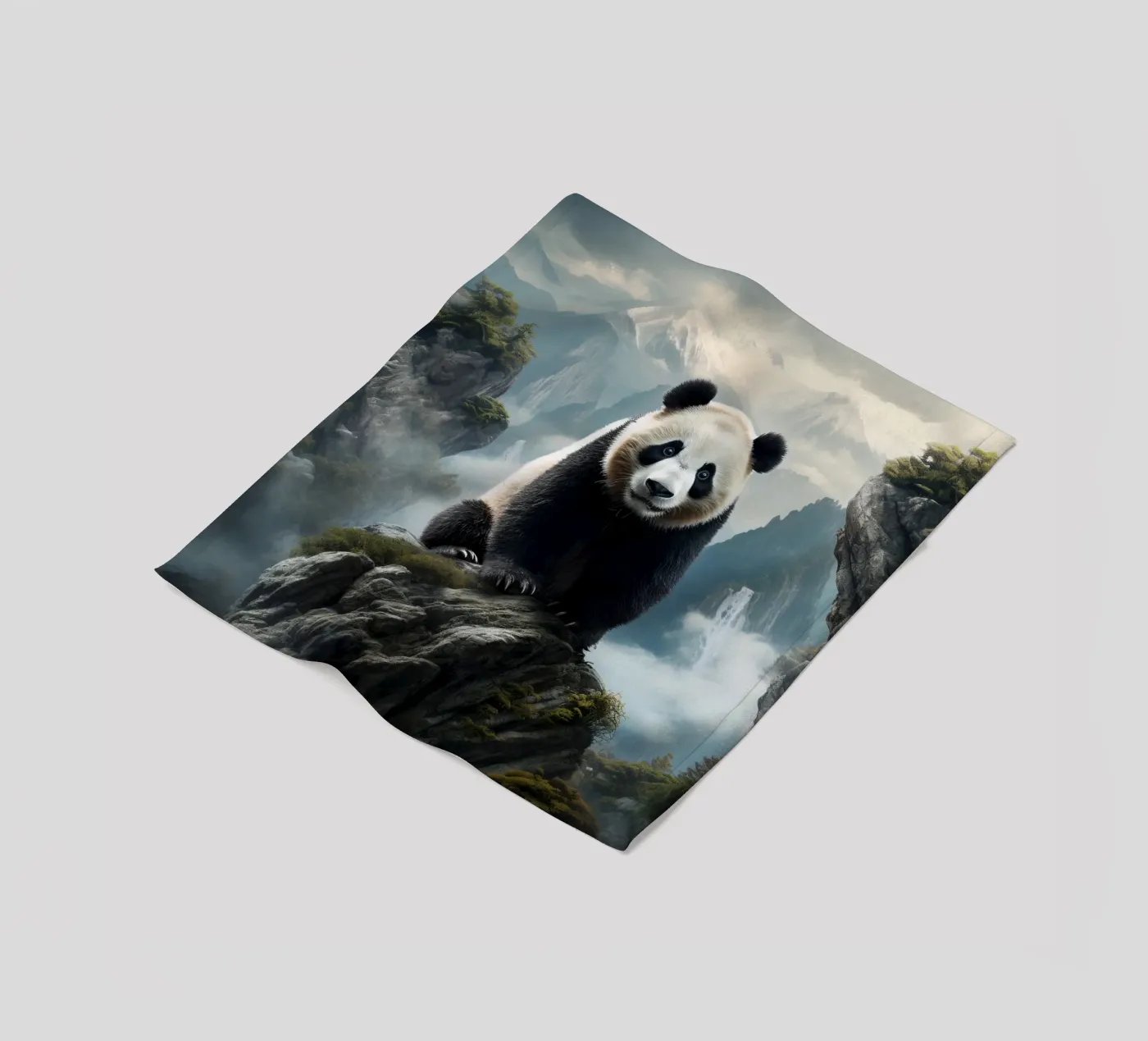 Panda Mountains Fleecedecke von Mateo