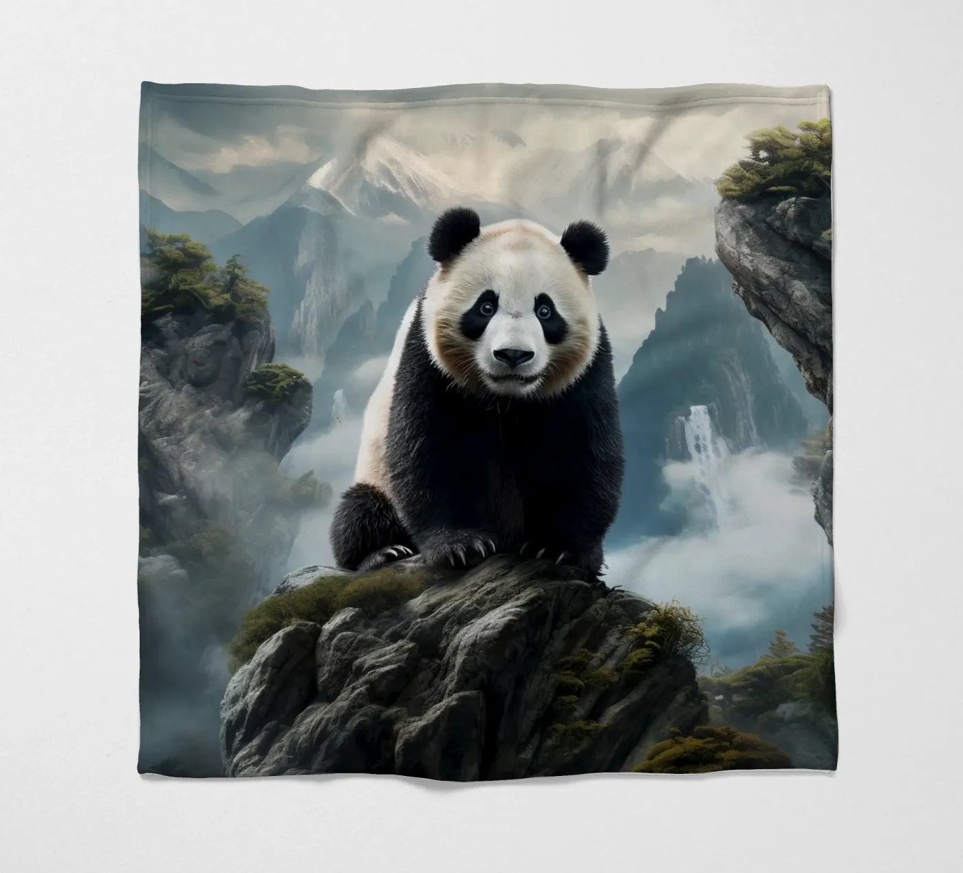Panda Mountains Fleecedecke von Mateo