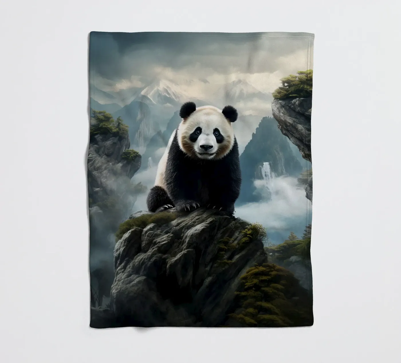 Panda Mountains Fleecedecke von Mateo