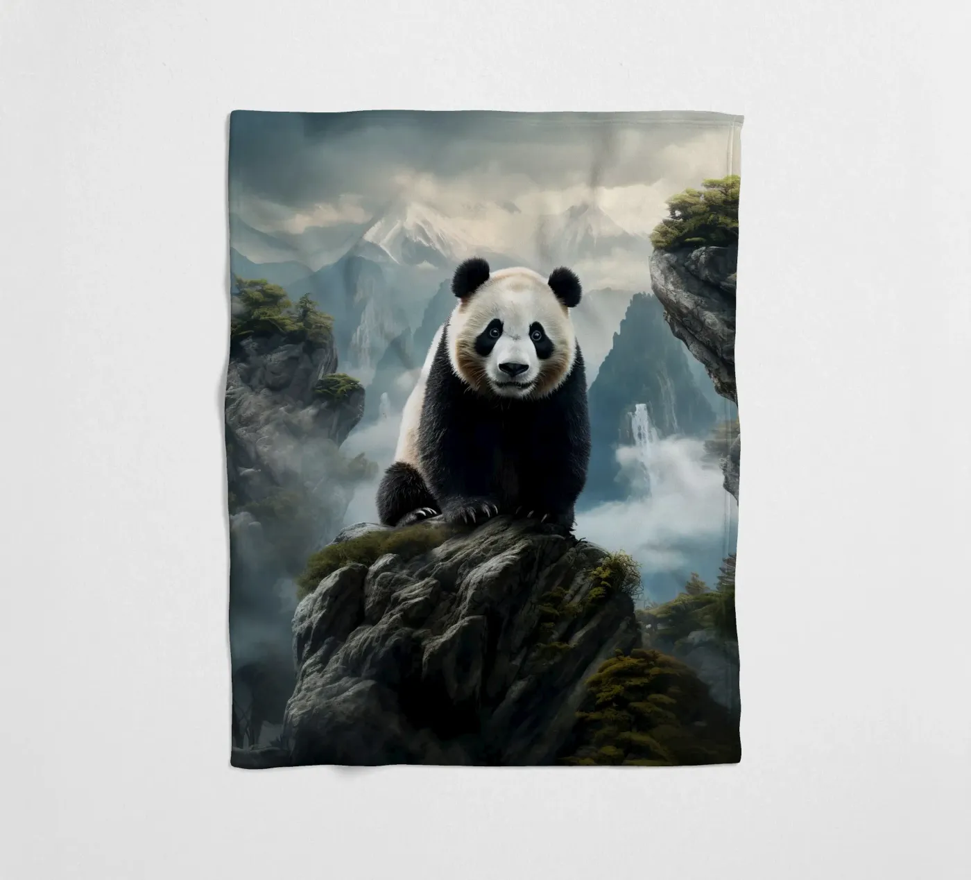 Panda Mountains Fleecedecke von Mateo