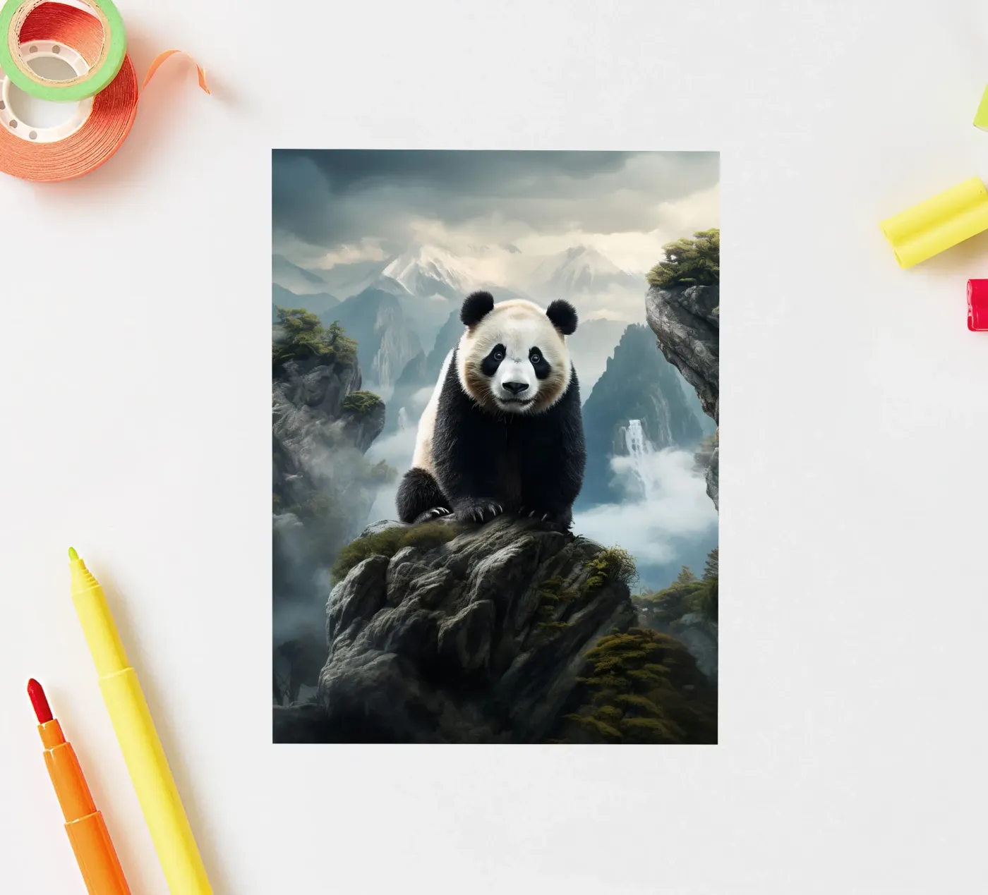 Panda Mountains adesivo da Mateo