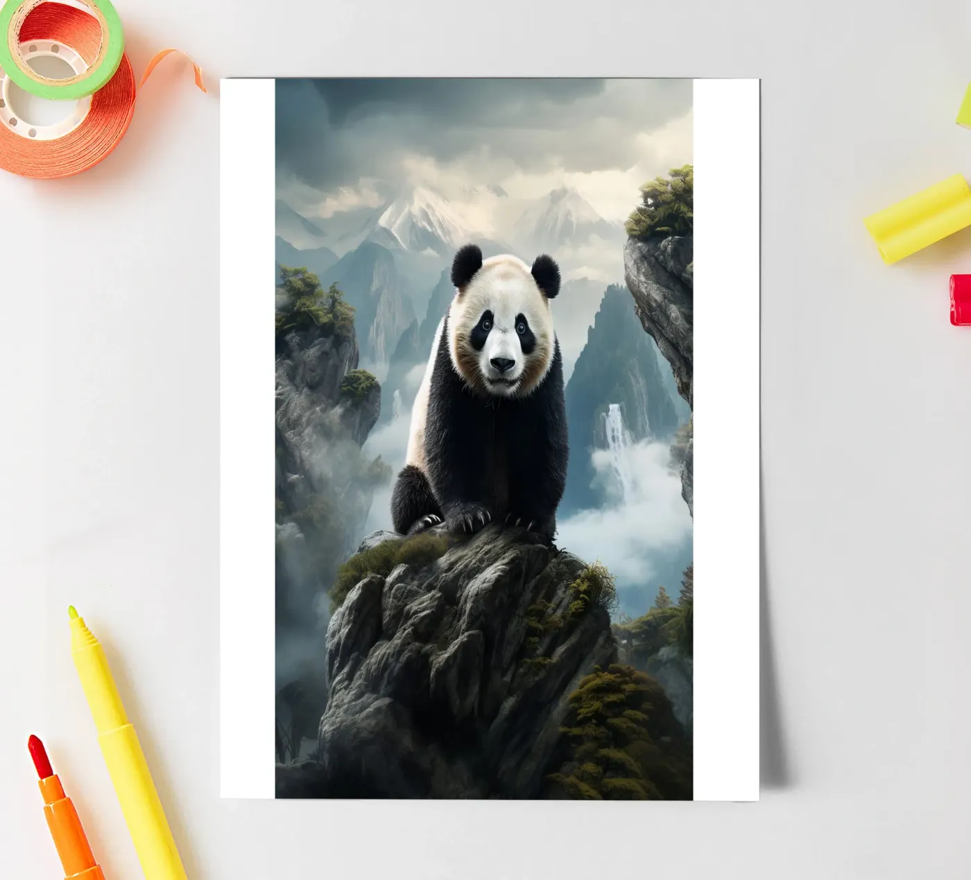 Panda Mountains sticker sheet by Mateo