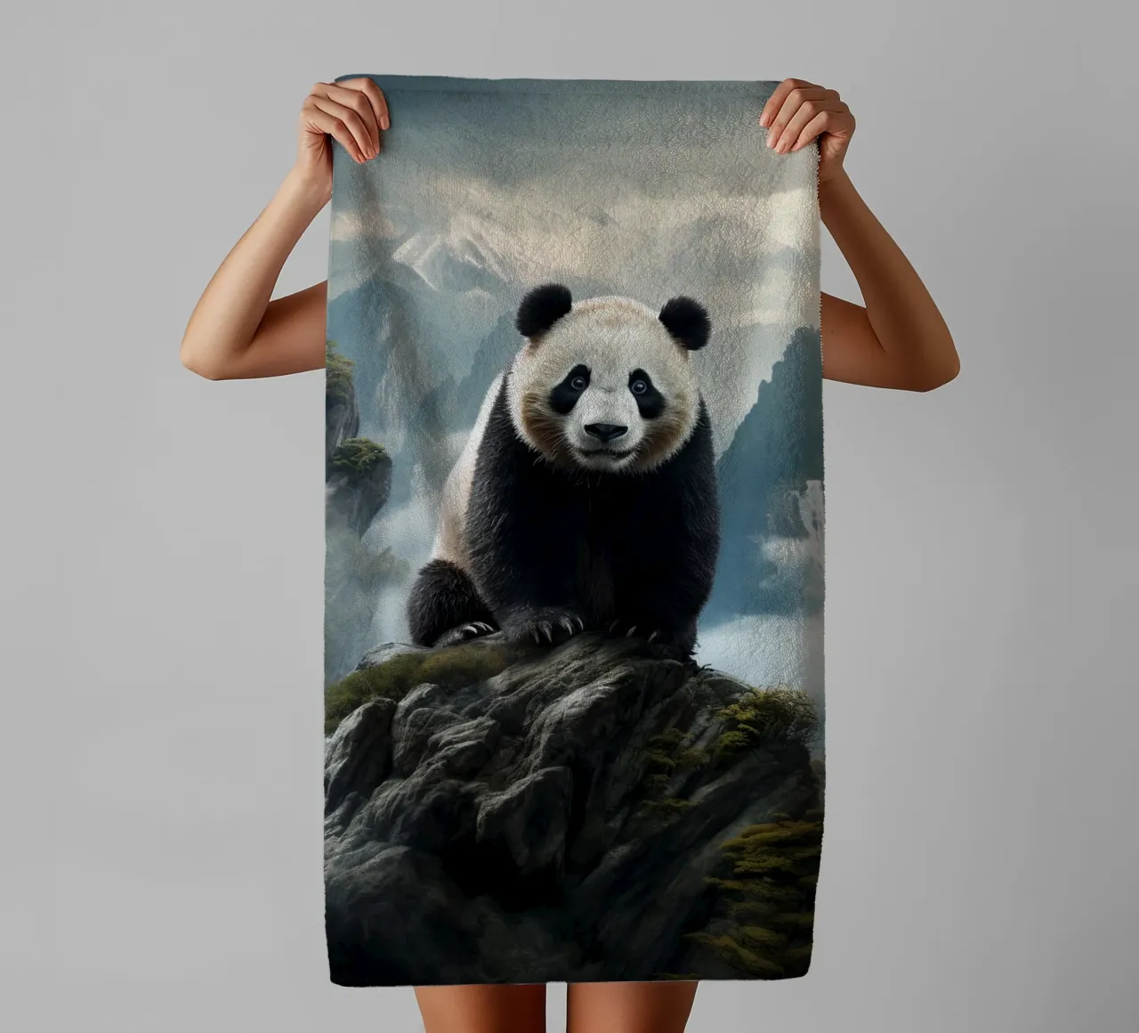Panda Mountains asciugamano da bagno da Mateo